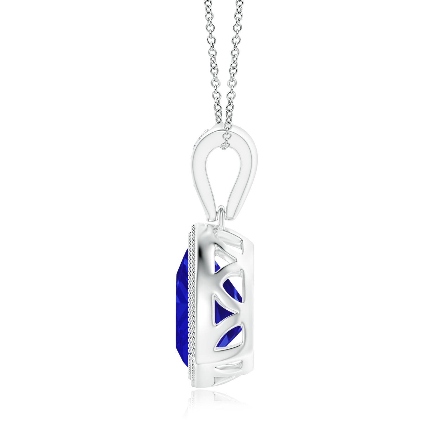 AAAA - Tanzanite / 1.82 CT / 14 KT White Gold