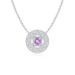 Round Amethyst Vintage Inspired Necklaces & Pendants