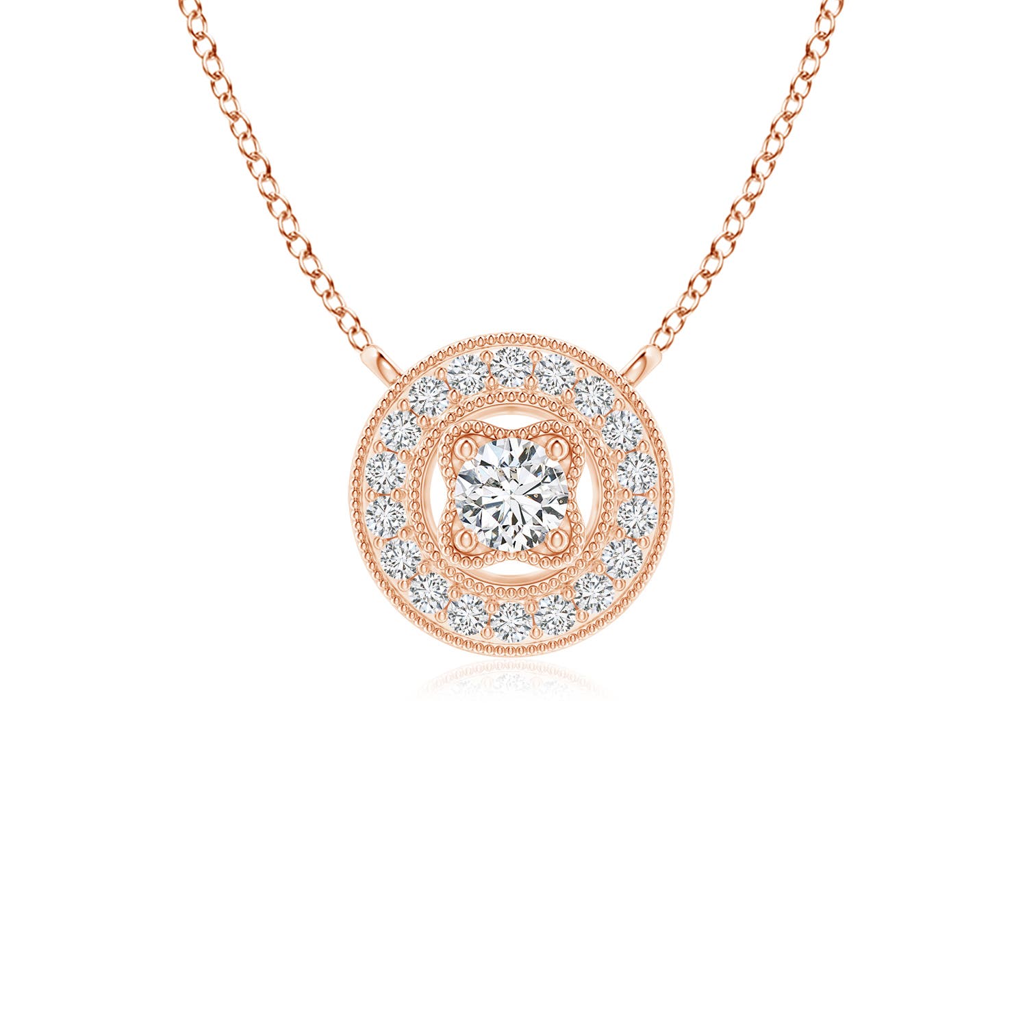 H, SI2 / 0.14 CT / 14 KT Rose Gold