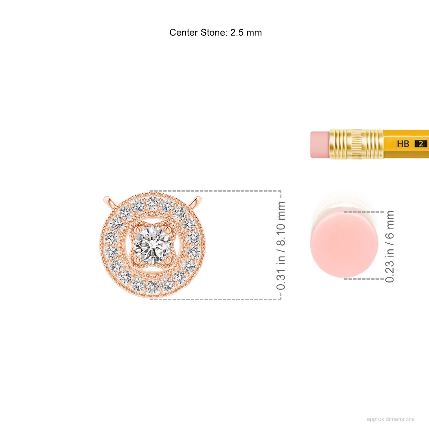 I-J, I1-I2 / 0.14 CT / 14 KT Rose Gold