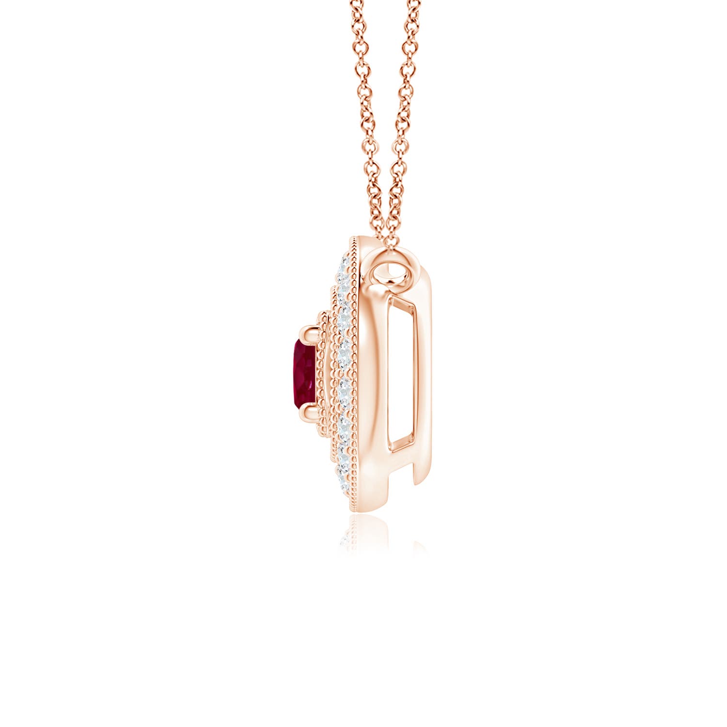 A - Ruby / 0.26 CT / 14 KT Rose Gold