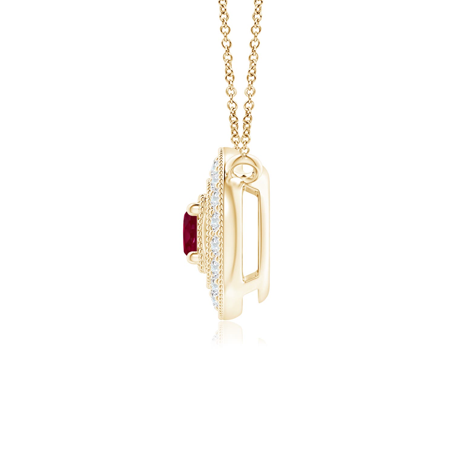 A - Ruby / 0.26 CT / 14 KT Yellow Gold