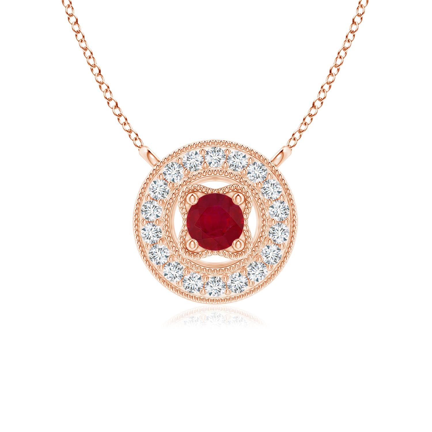 AA - Ruby / 0.26 CT / 14 KT Rose Gold