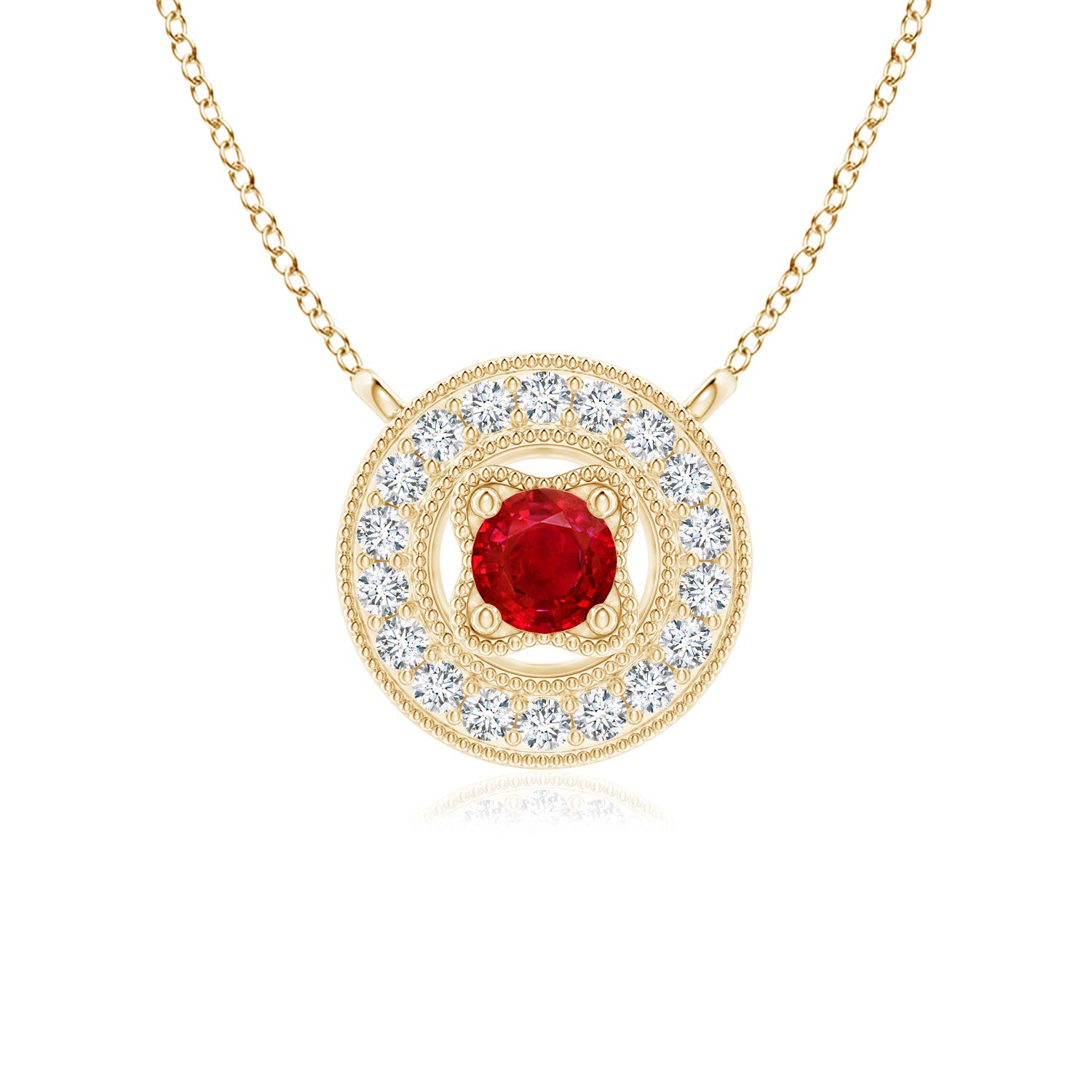 AAA - Ruby / 0.26 CT / 14 KT Yellow Gold