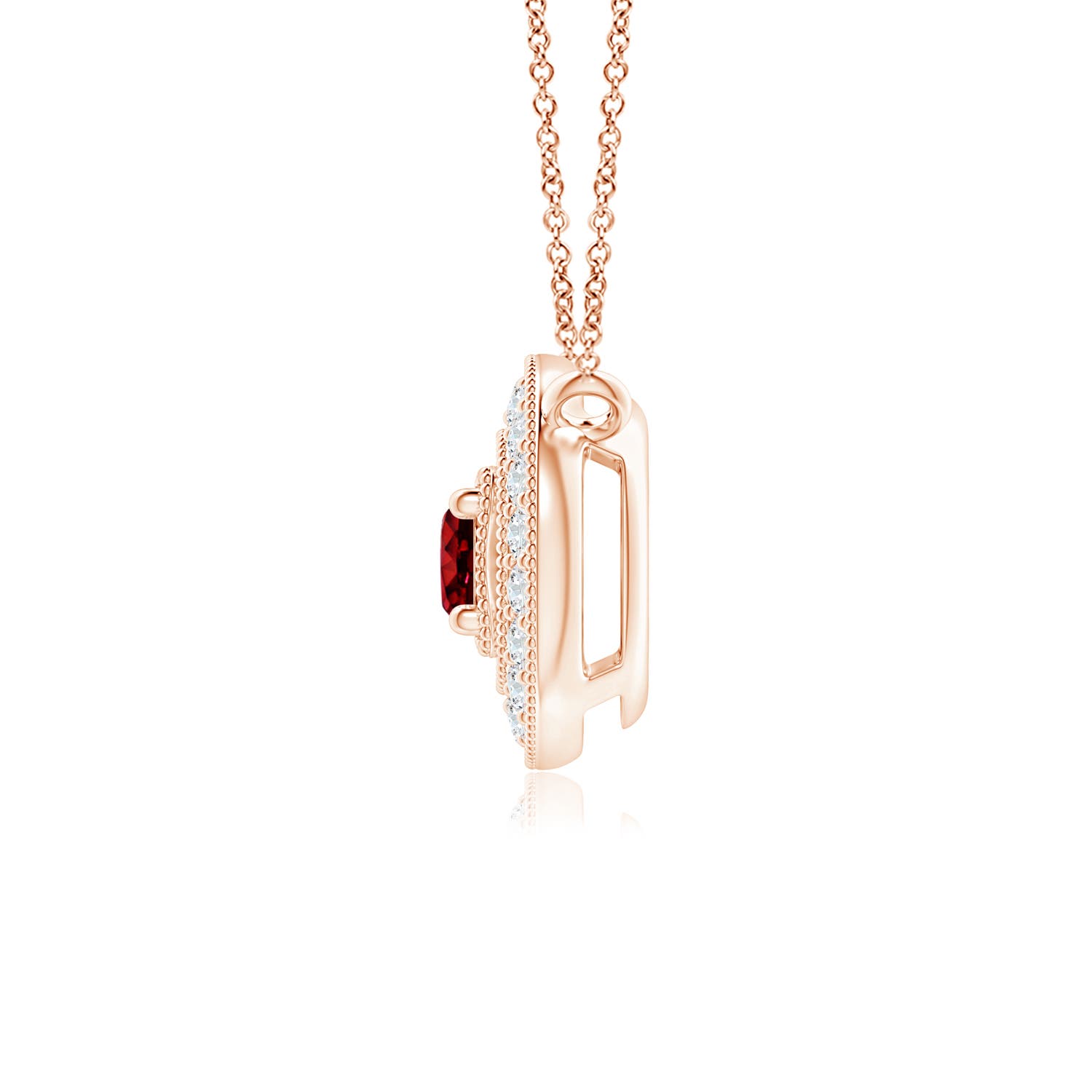 AAAA - Ruby / 0.26 CT / 14 KT Rose Gold