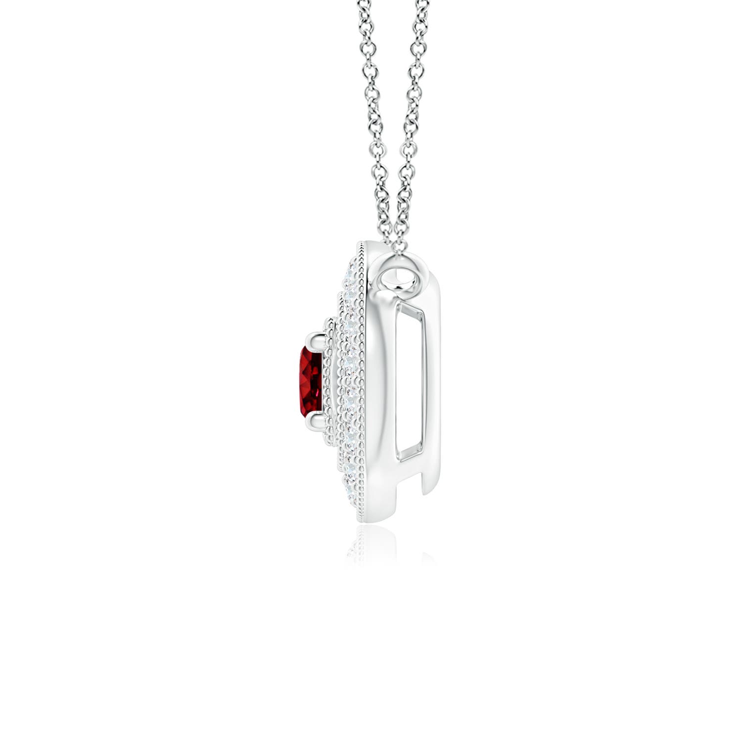 AAAA - Ruby / 0.26 CT / 14 KT White Gold