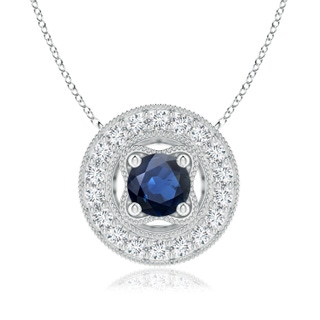 Round AA Blue Sapphire