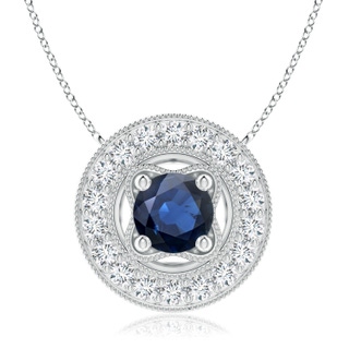 Round AA Blue Sapphire