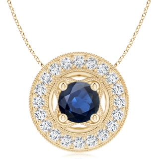 Round AA Blue Sapphire