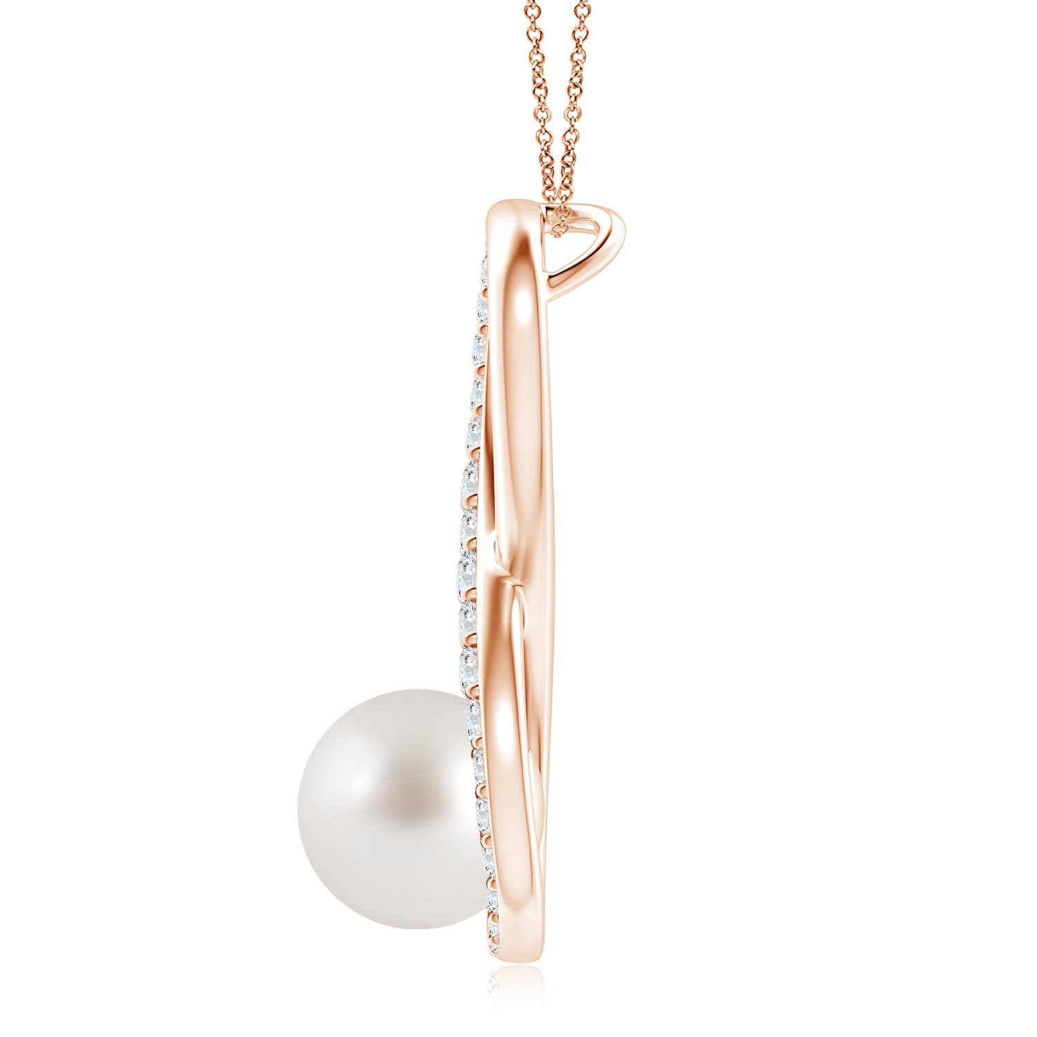 AAA - South Sea Cultured Pearl / 5.64 CT / 14 KT Rose Gold