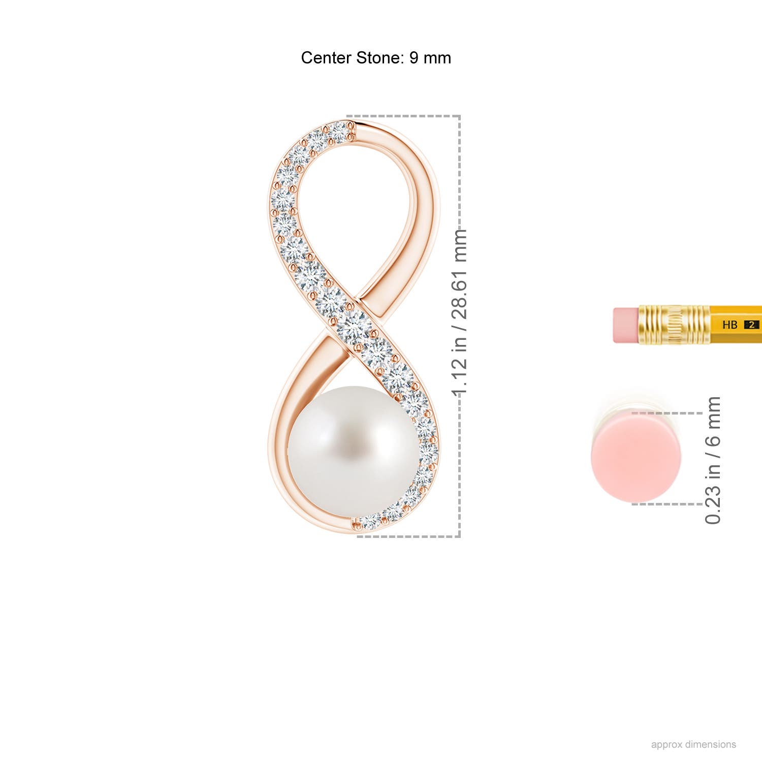 AAA - South Sea Cultured Pearl / 5.64 CT / 14 KT Rose Gold