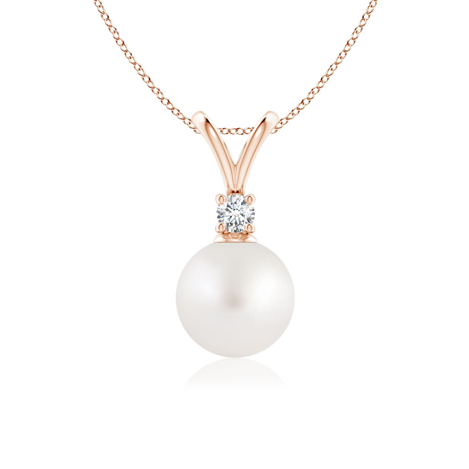 AA - South Sea Cultured Pearl / 3.77 CT / 14 KT Rose Gold