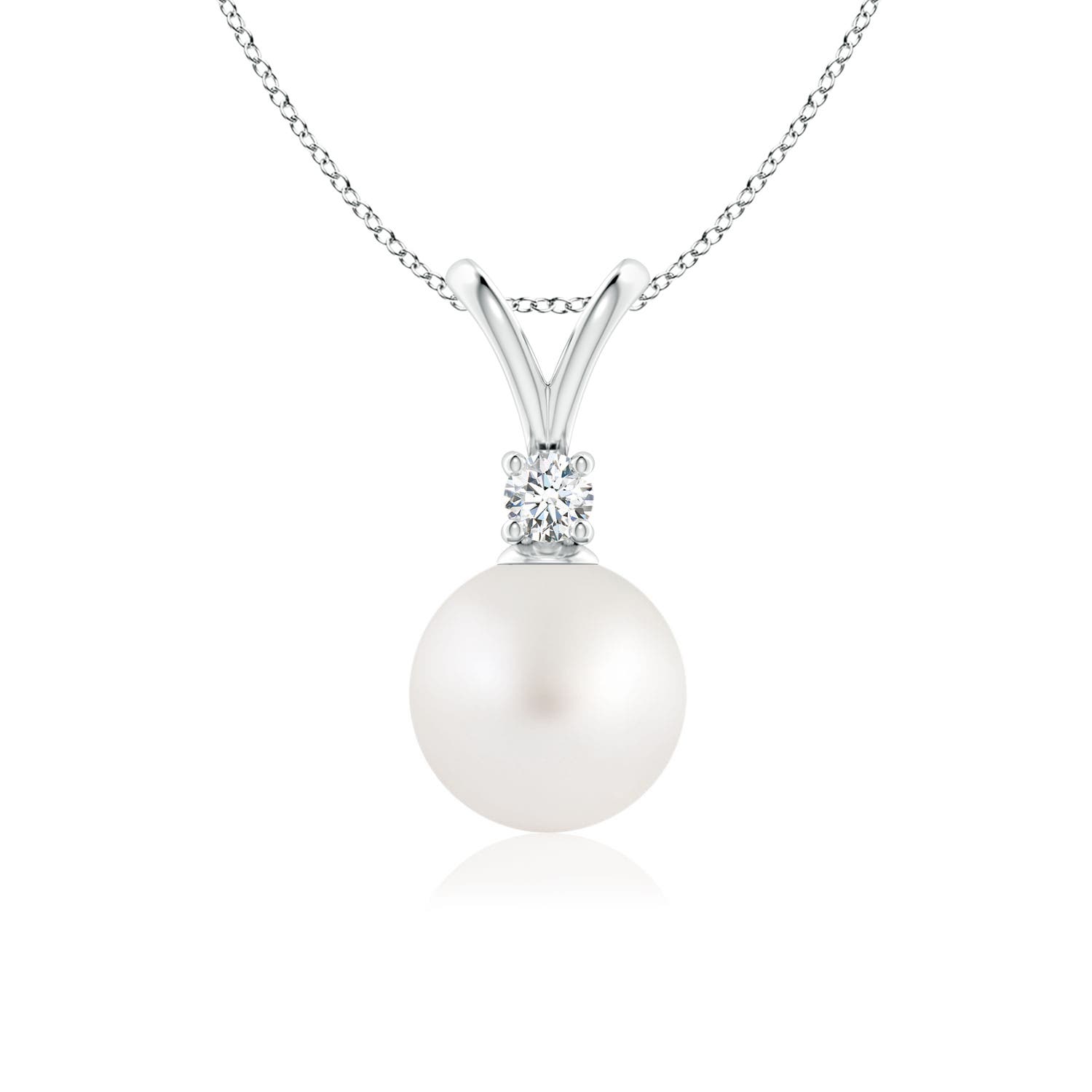 AA - South Sea Cultured Pearl / 3.77 CT / 14 KT White Gold