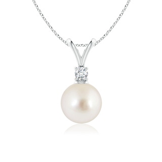 8mm AAAA South Sea Pearl V-Bale Pendant in P950 Platinum