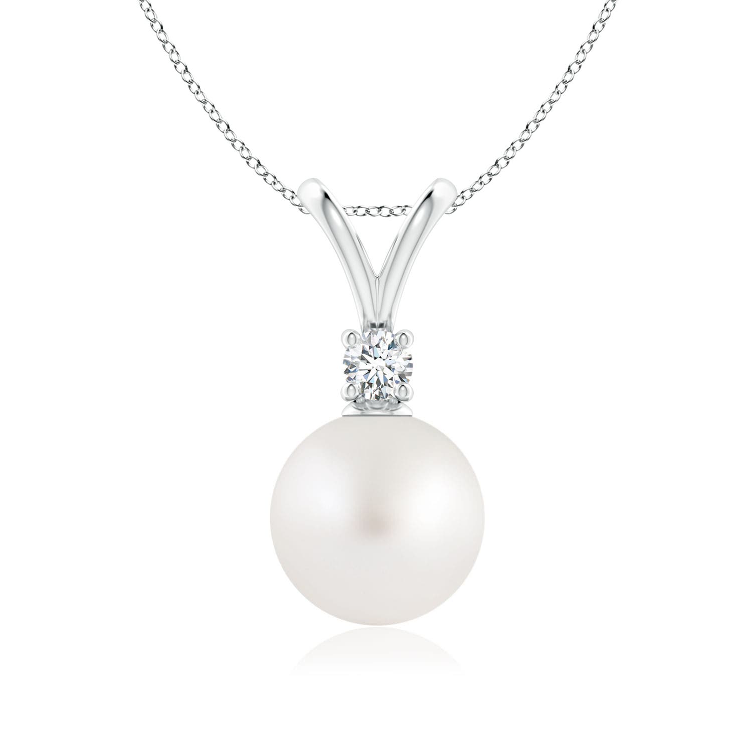 AA - South Sea Cultured Pearl / 5.36 CT / 14 KT White Gold