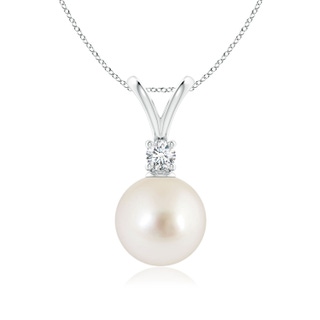 9mm AAAA South Sea Pearl V-Bale Pendant in P950 Platinum