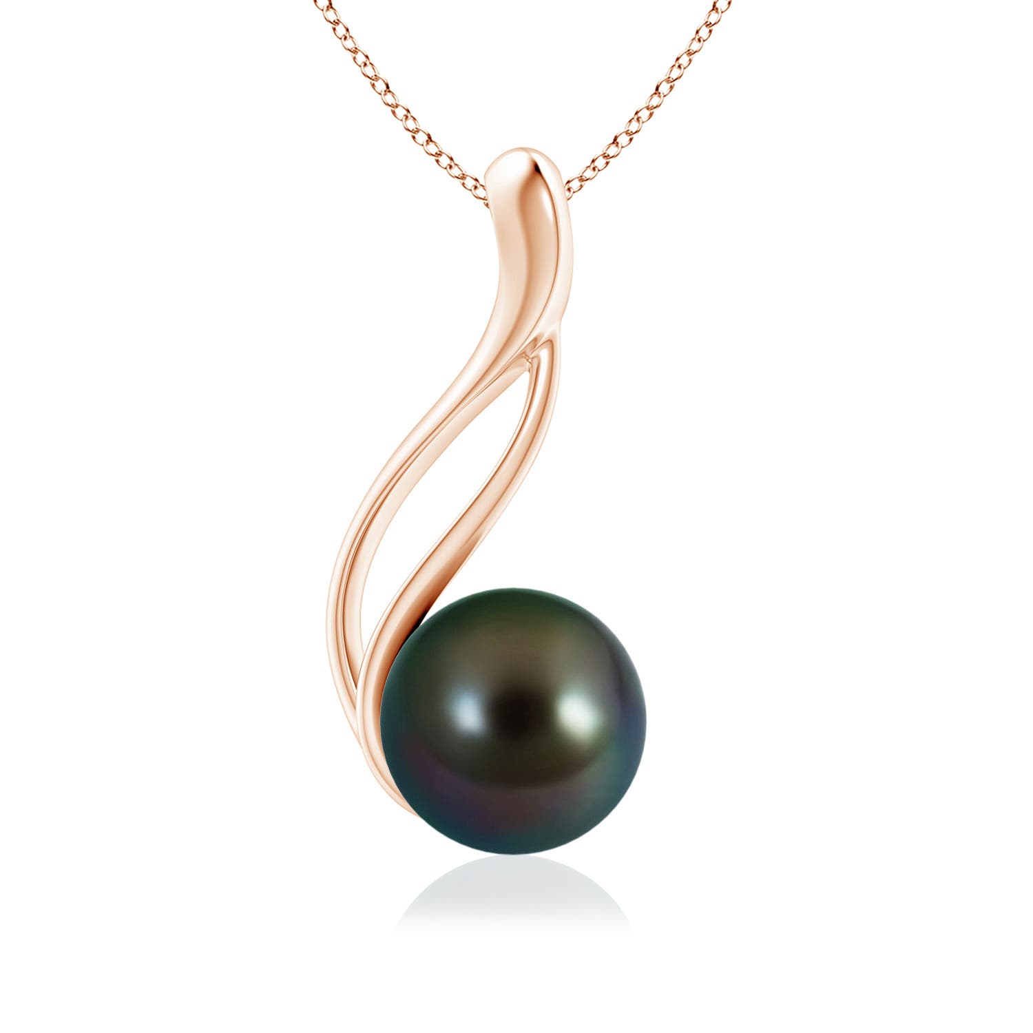 Rose Gold Tahitian Cultured Pearl Necklaces & Pendants