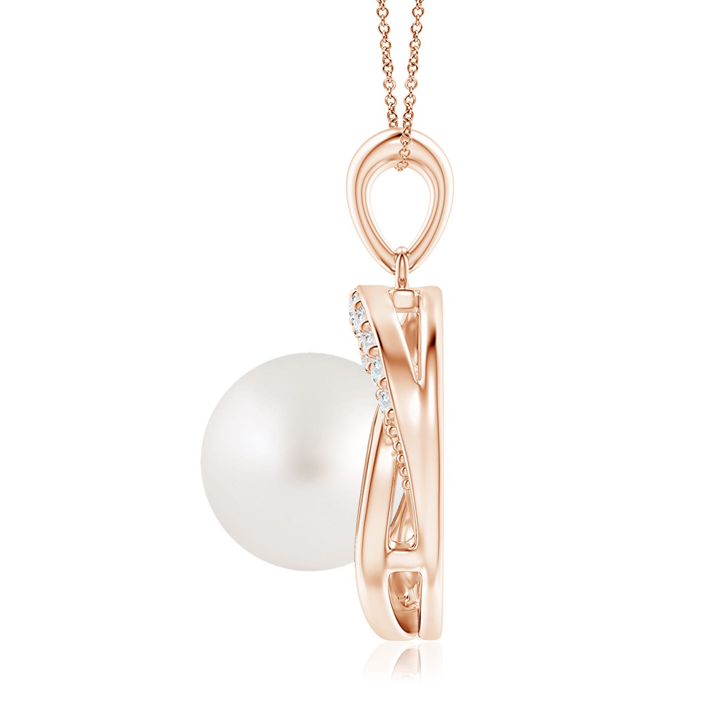 AA - South Sea Cultured Pearl / 7.33 CT / 14 KT Rose Gold