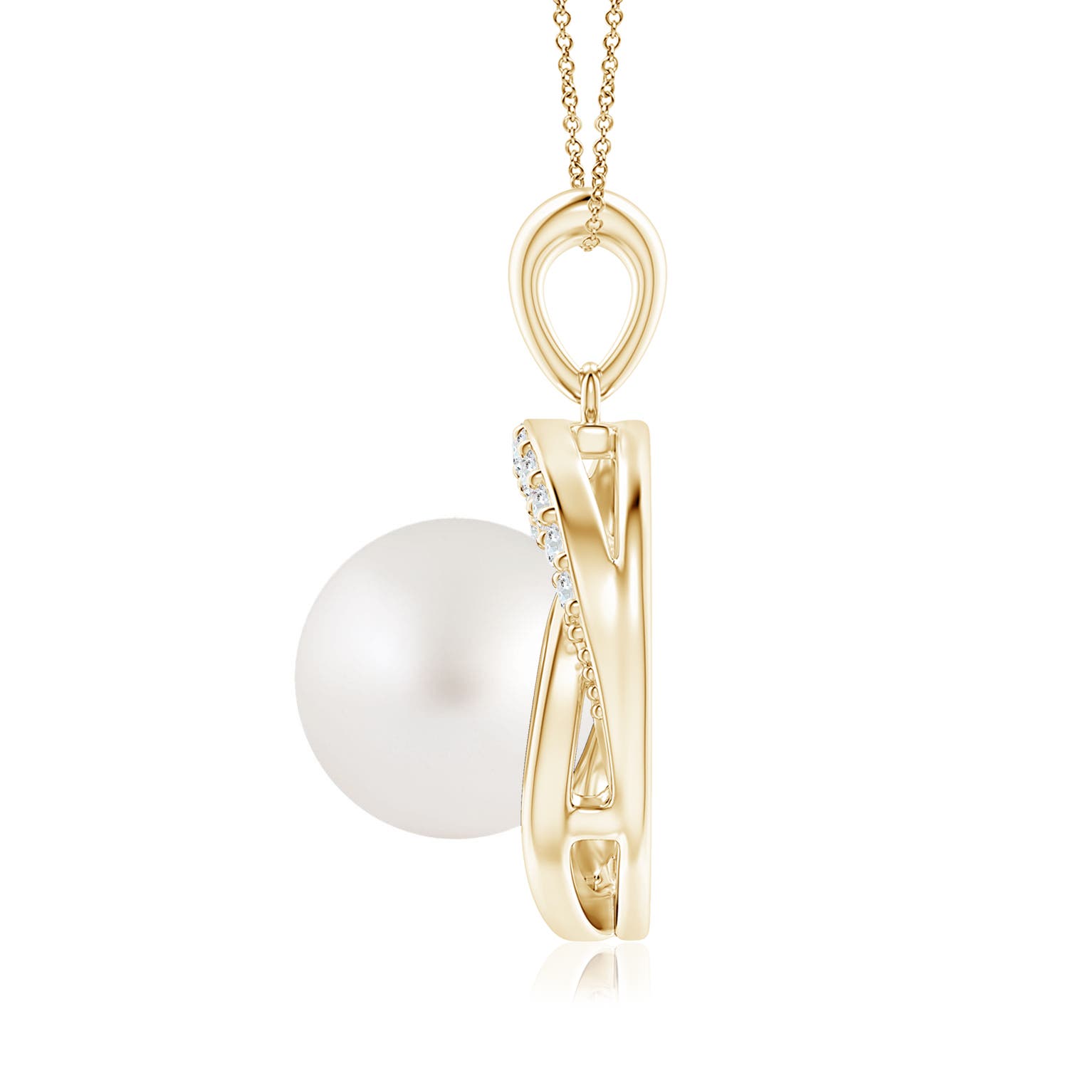 AA - South Sea Cultured Pearl / 7.33 CT / 14 KT Yellow Gold