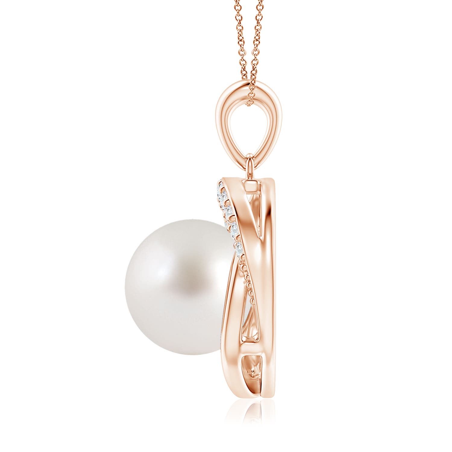 AAA - South Sea Cultured Pearl / 7.33 CT / 14 KT Rose Gold