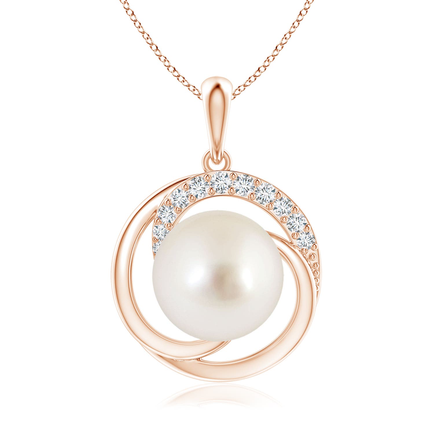 AAAA - South Sea Cultured Pearl / 7.33 CT / 14 KT Rose Gold