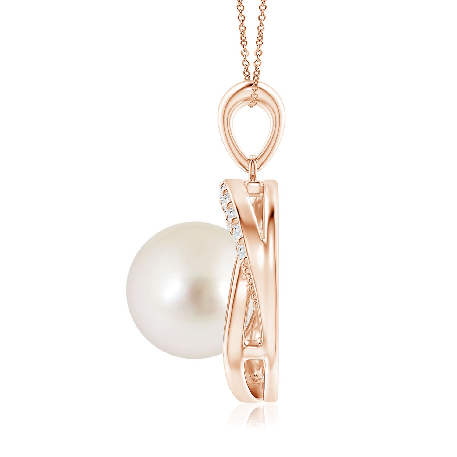 AAAA - South Sea Cultured Pearl / 7.33 CT / 14 KT Rose Gold