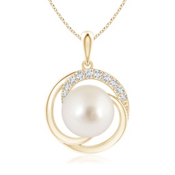 Dangle Yellow Gold South Sea Pearl Necklaces & Pendants