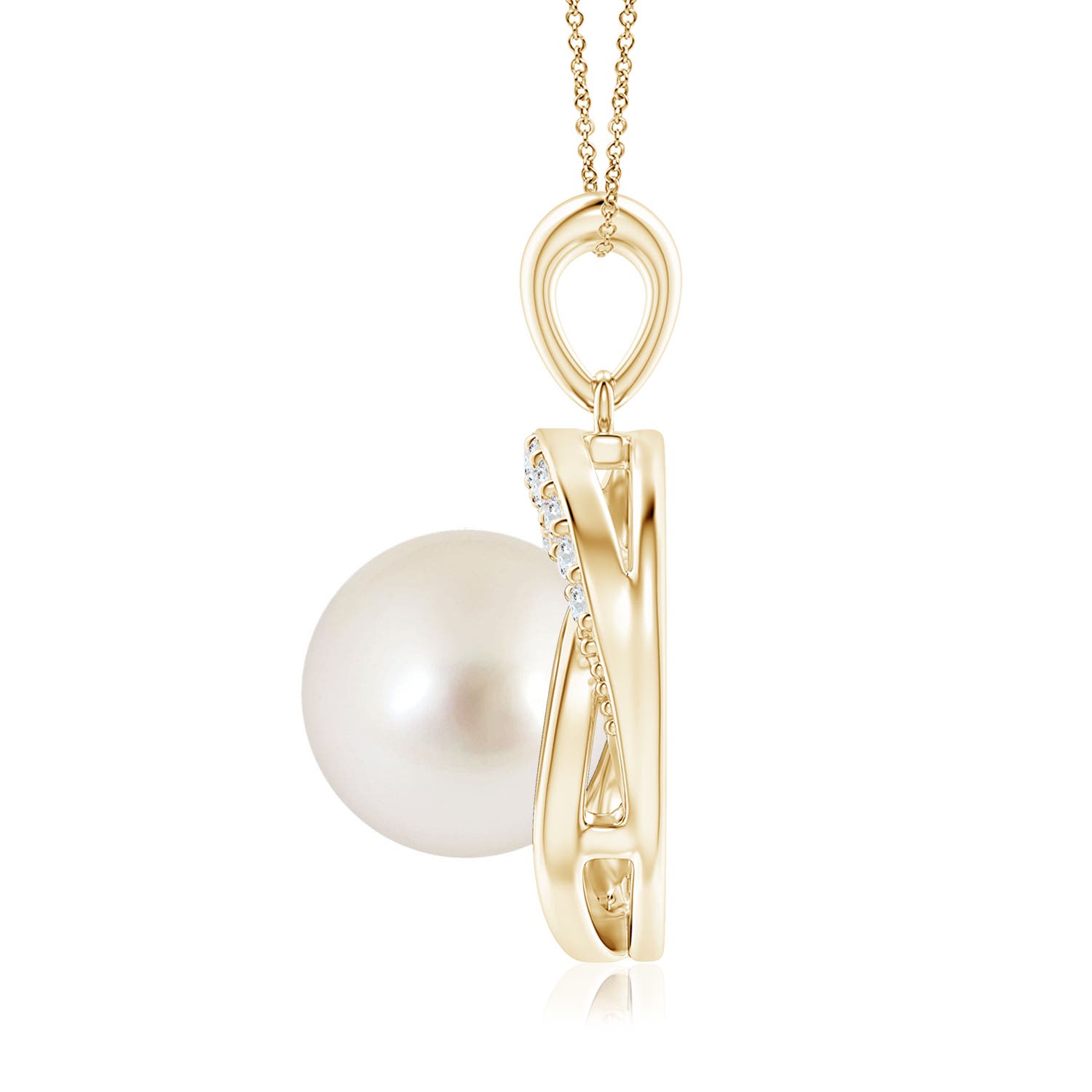 AAAA - South Sea Cultured Pearl / 7.33 CT / 14 KT Yellow Gold