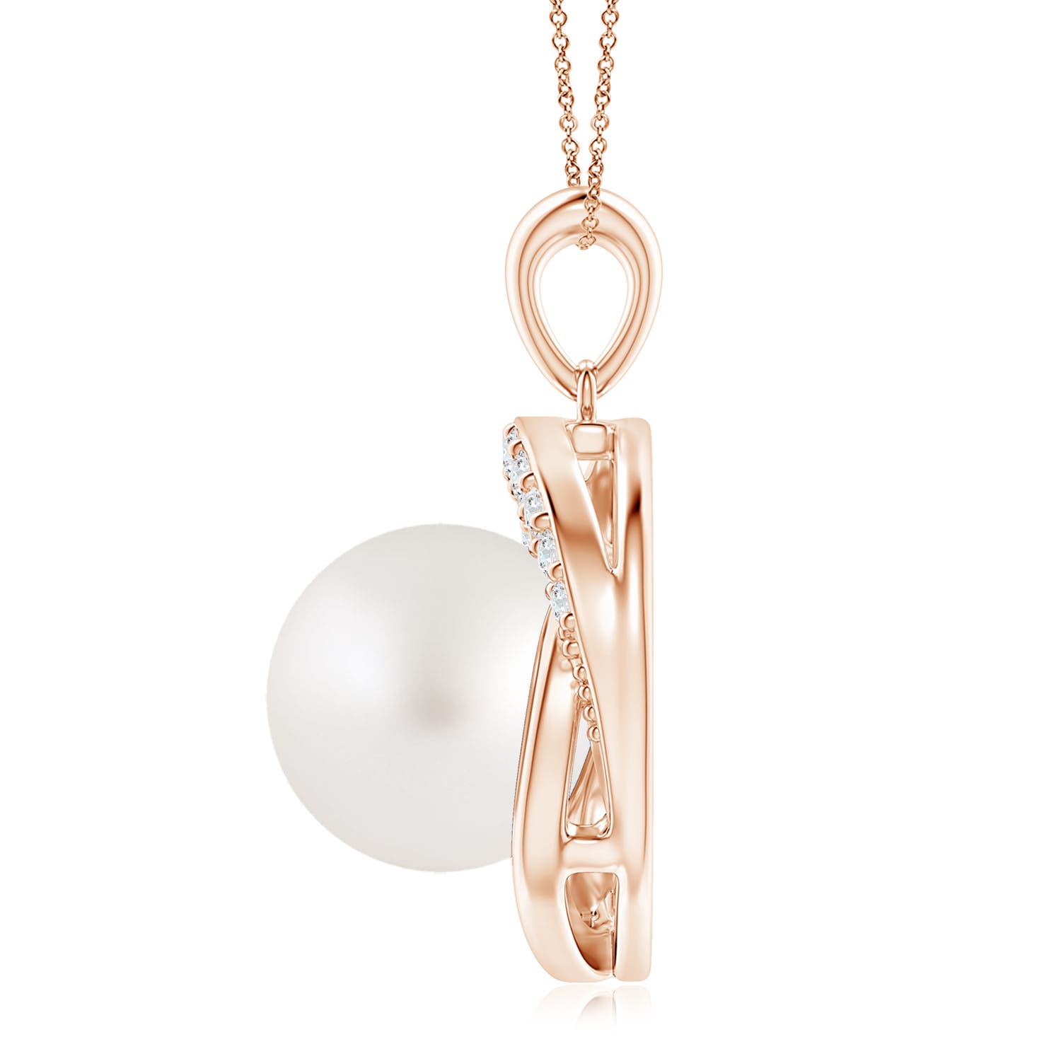 AA - South Sea Cultured Pearl / 9.76 CT / 14 KT Rose Gold