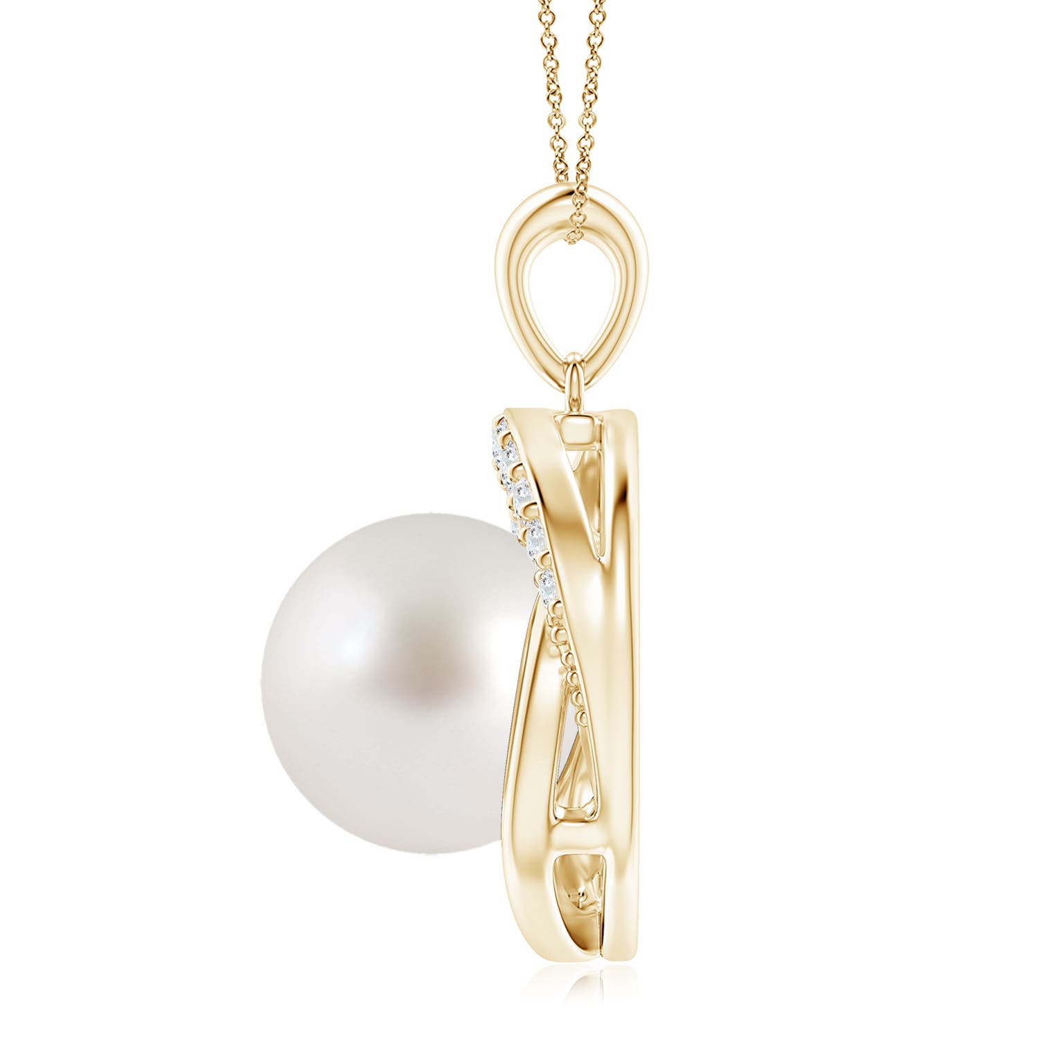 AAA - South Sea Cultured Pearl / 9.76 CT / 14 KT Yellow Gold