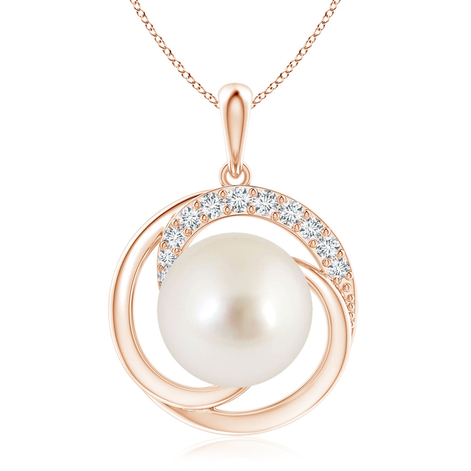 AAAA - South Sea Cultured Pearl / 9.76 CT / 14 KT Rose Gold