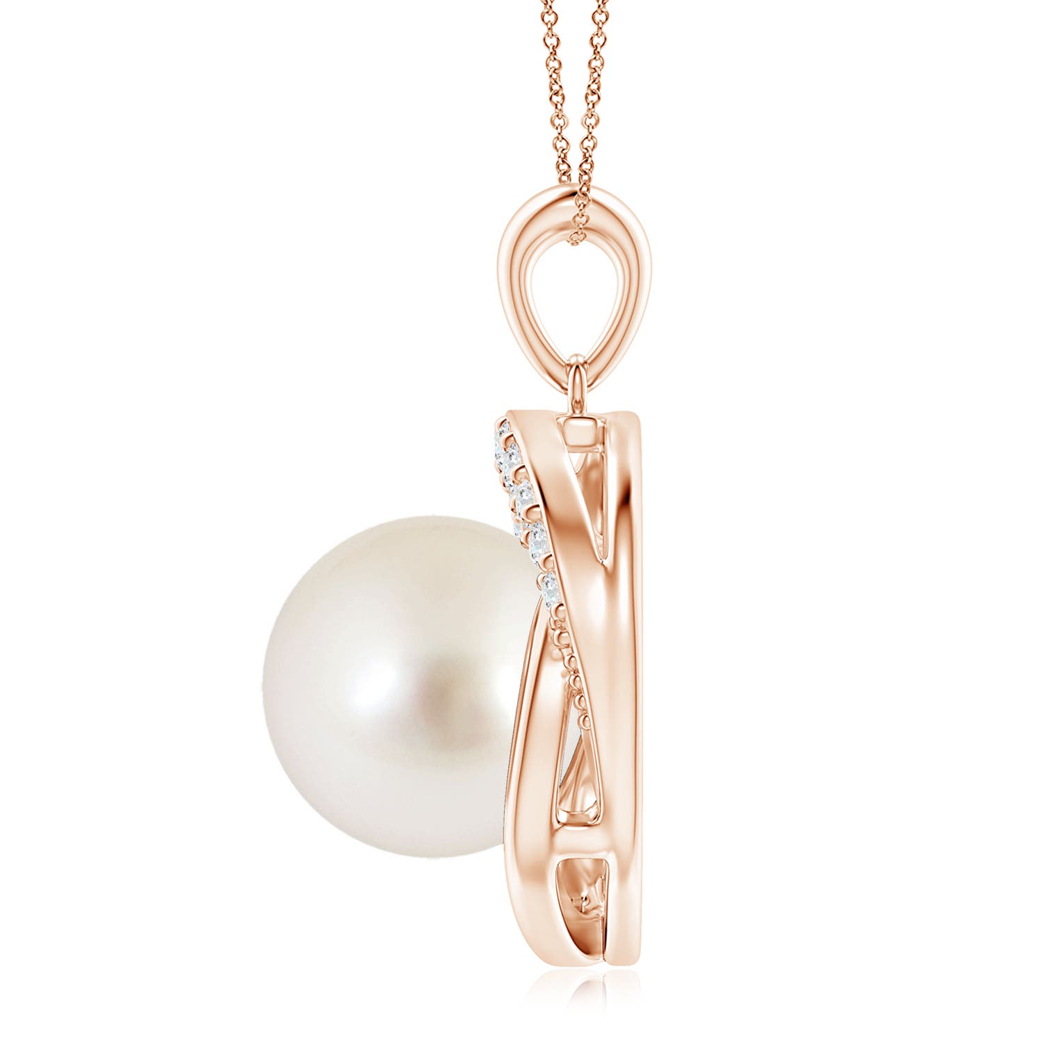 AAAA - South Sea Cultured Pearl / 9.76 CT / 14 KT Rose Gold