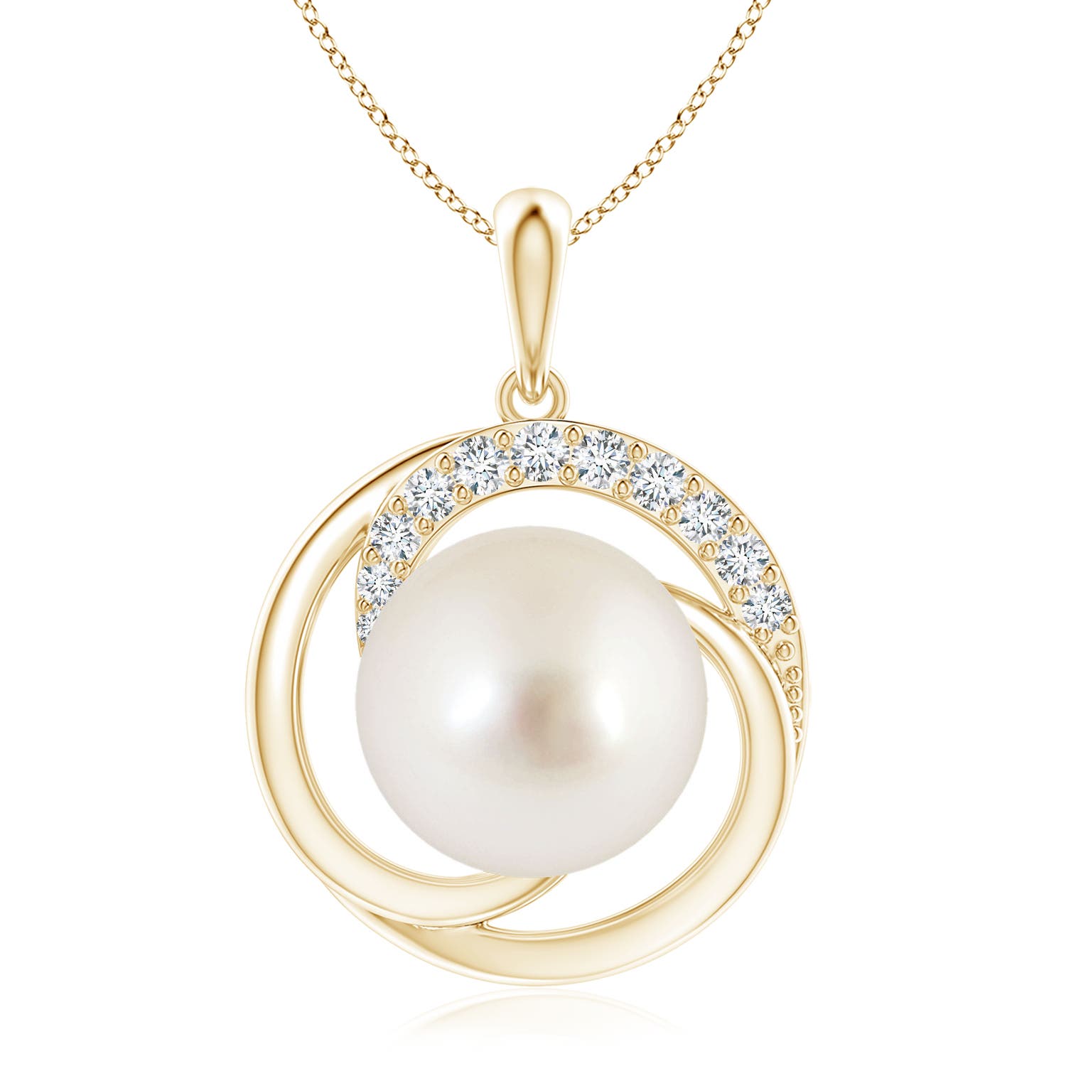 AAAA - South Sea Cultured Pearl / 9.76 CT / 14 KT Yellow Gold