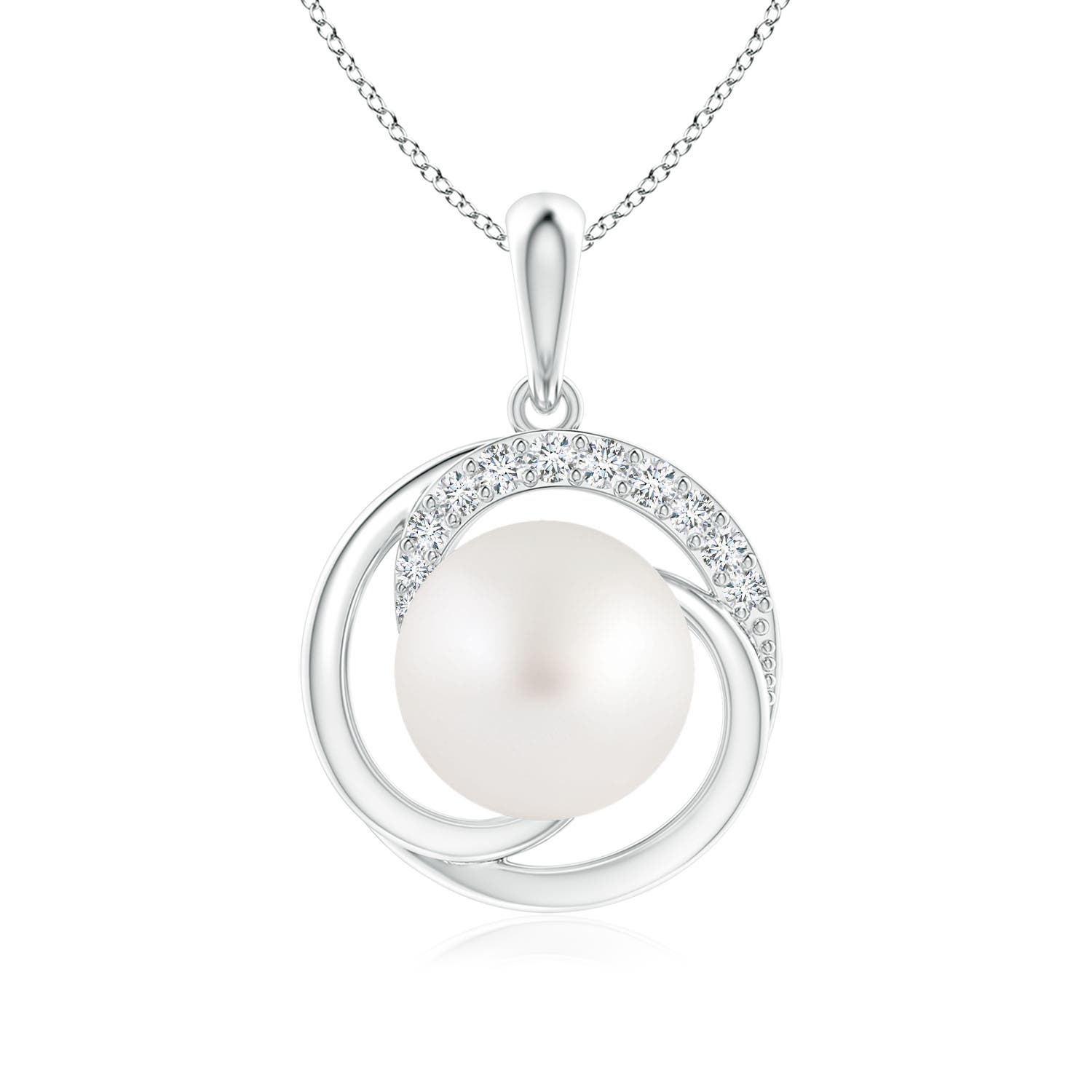 AA - South Sea Cultured Pearl / 5.36 CT / 14 KT White Gold