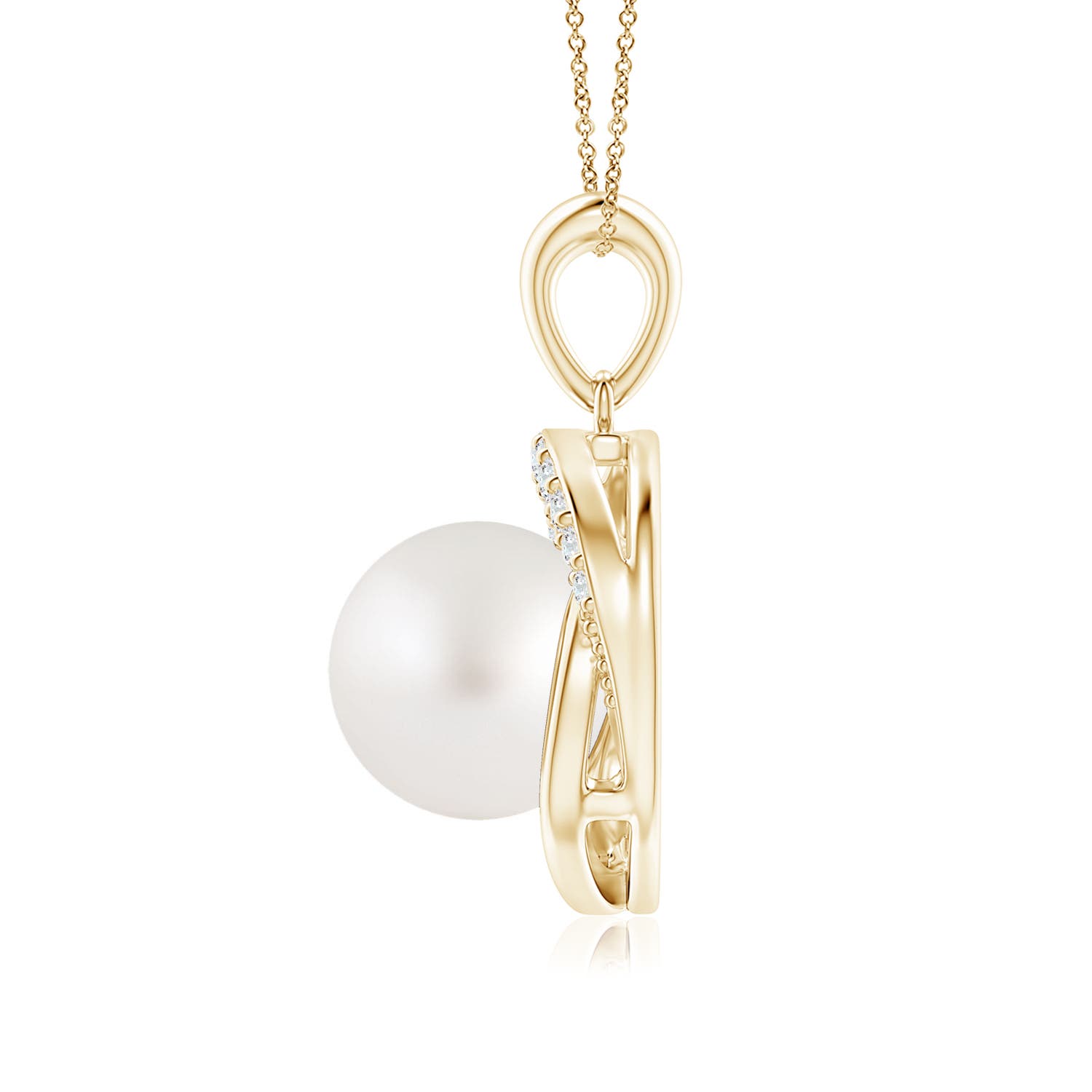 AA - South Sea Cultured Pearl / 5.36 CT / 14 KT Yellow Gold