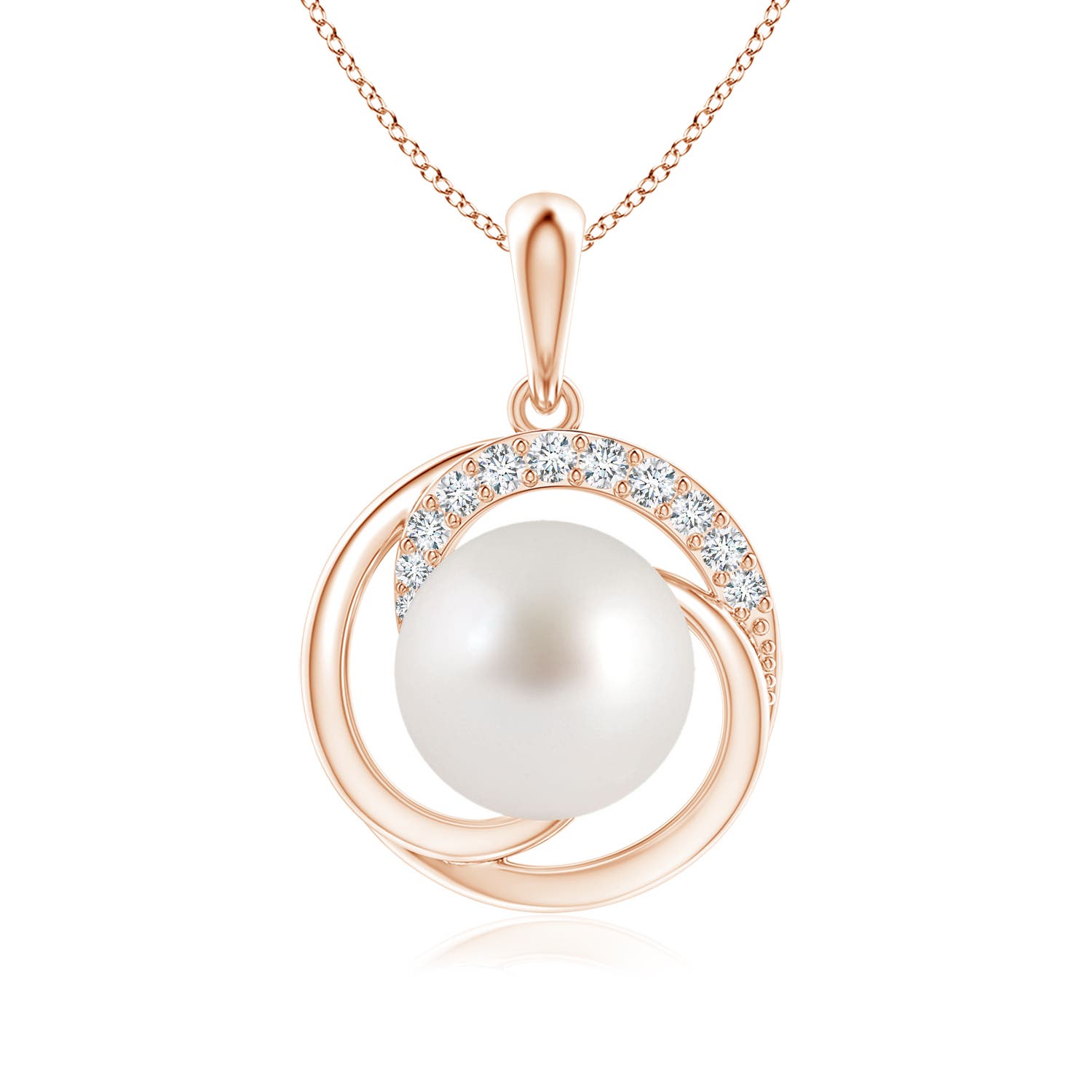 AAA - South Sea Cultured Pearl / 5.36 CT / 14 KT Rose Gold