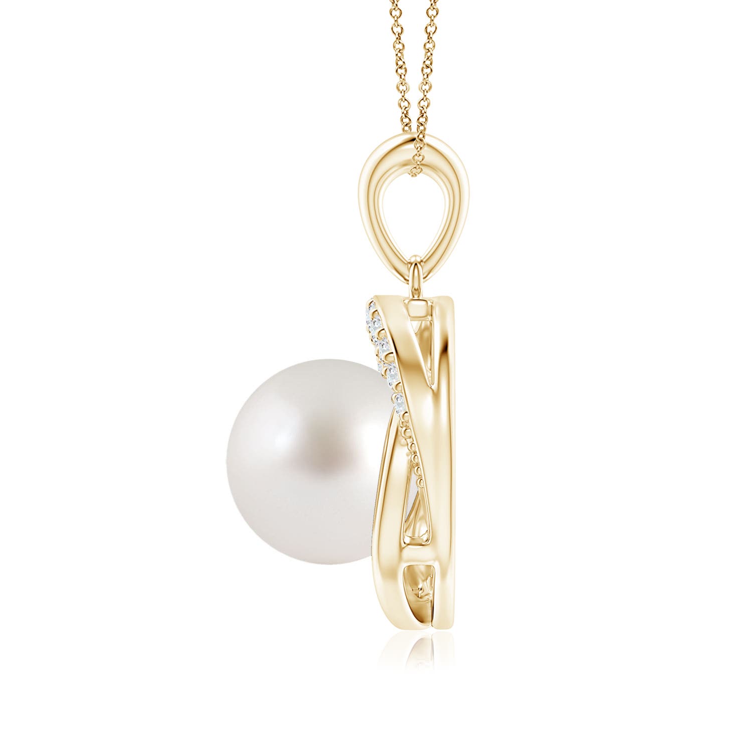 AAA - South Sea Cultured Pearl / 5.36 CT / 14 KT Yellow Gold