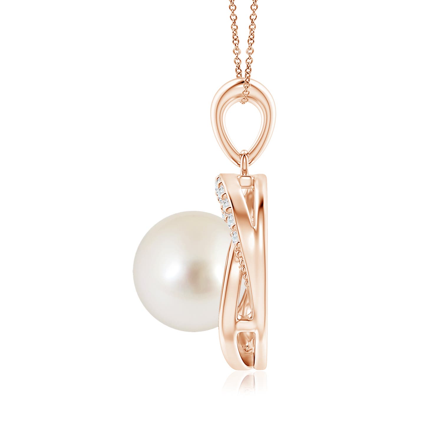 AAAA - South Sea Cultured Pearl / 5.36 CT / 14 KT Rose Gold