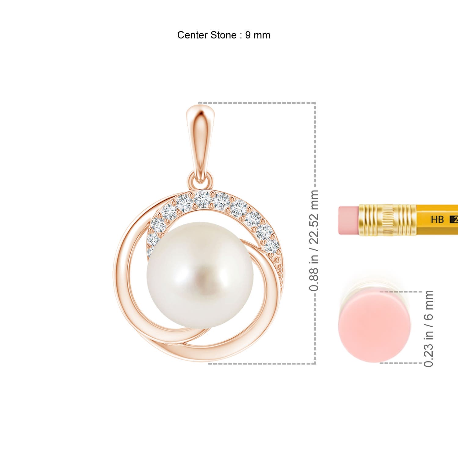 AAAA - South Sea Cultured Pearl / 5.36 CT / 14 KT Rose Gold