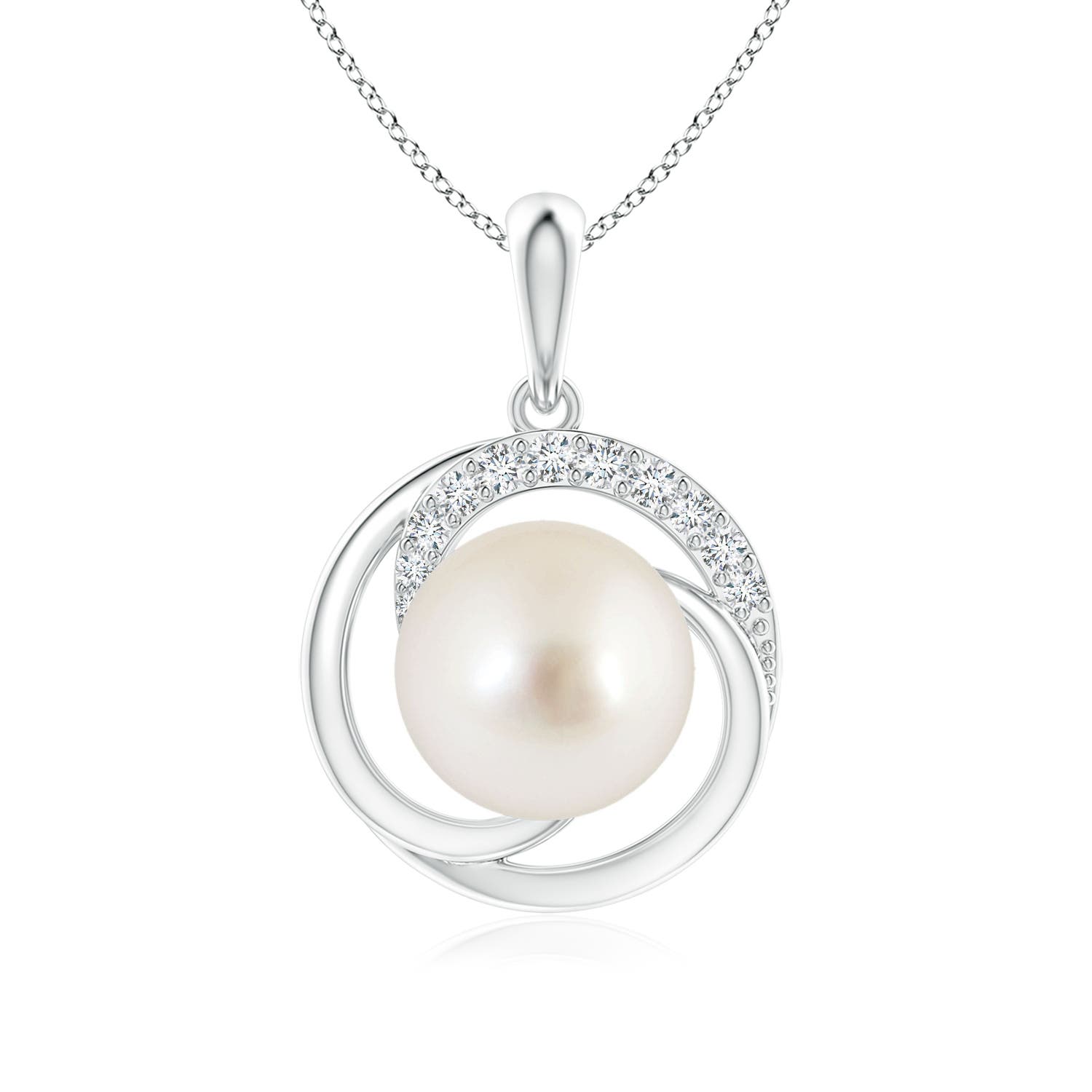 AAAA - South Sea Cultured Pearl / 5.36 CT / 14 KT White Gold