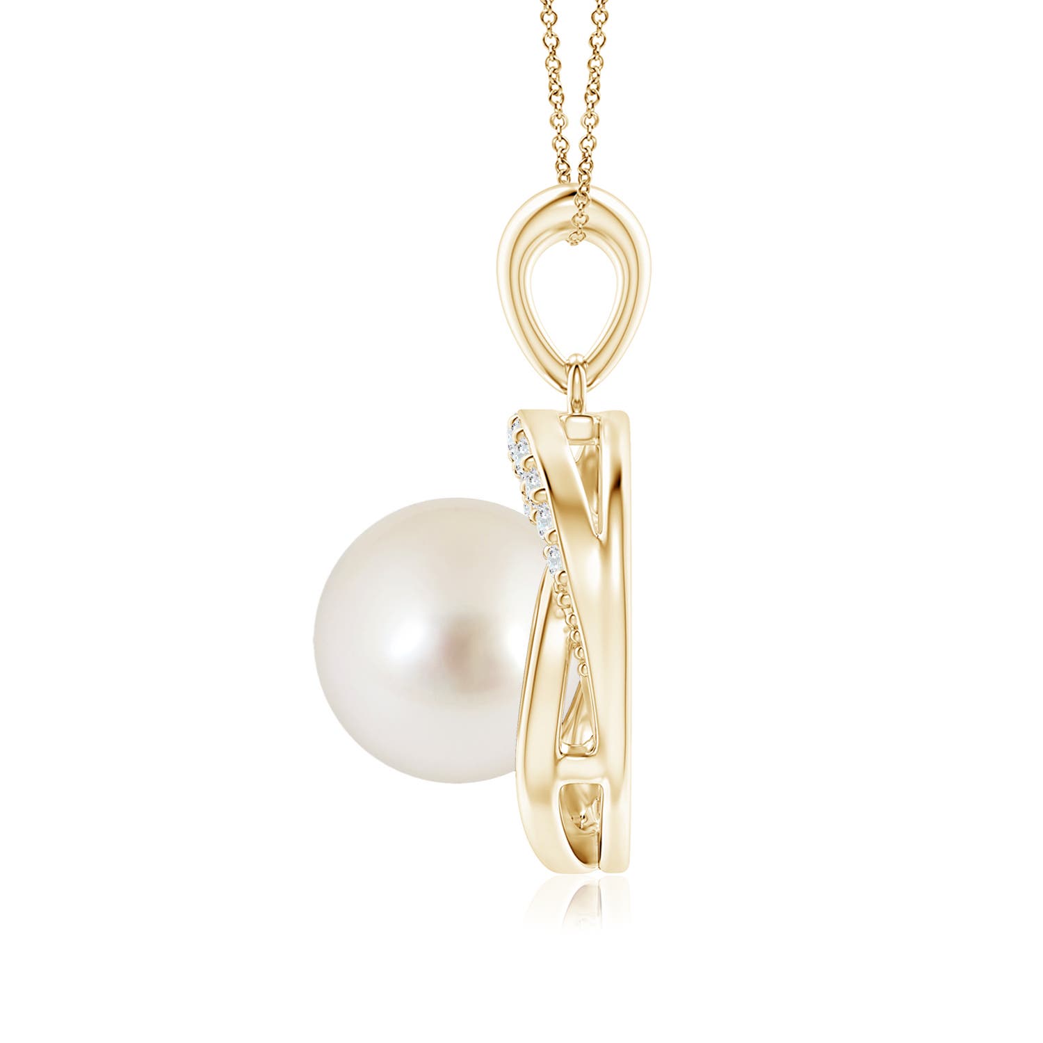 AAAA - South Sea Cultured Pearl / 5.36 CT / 14 KT Yellow Gold