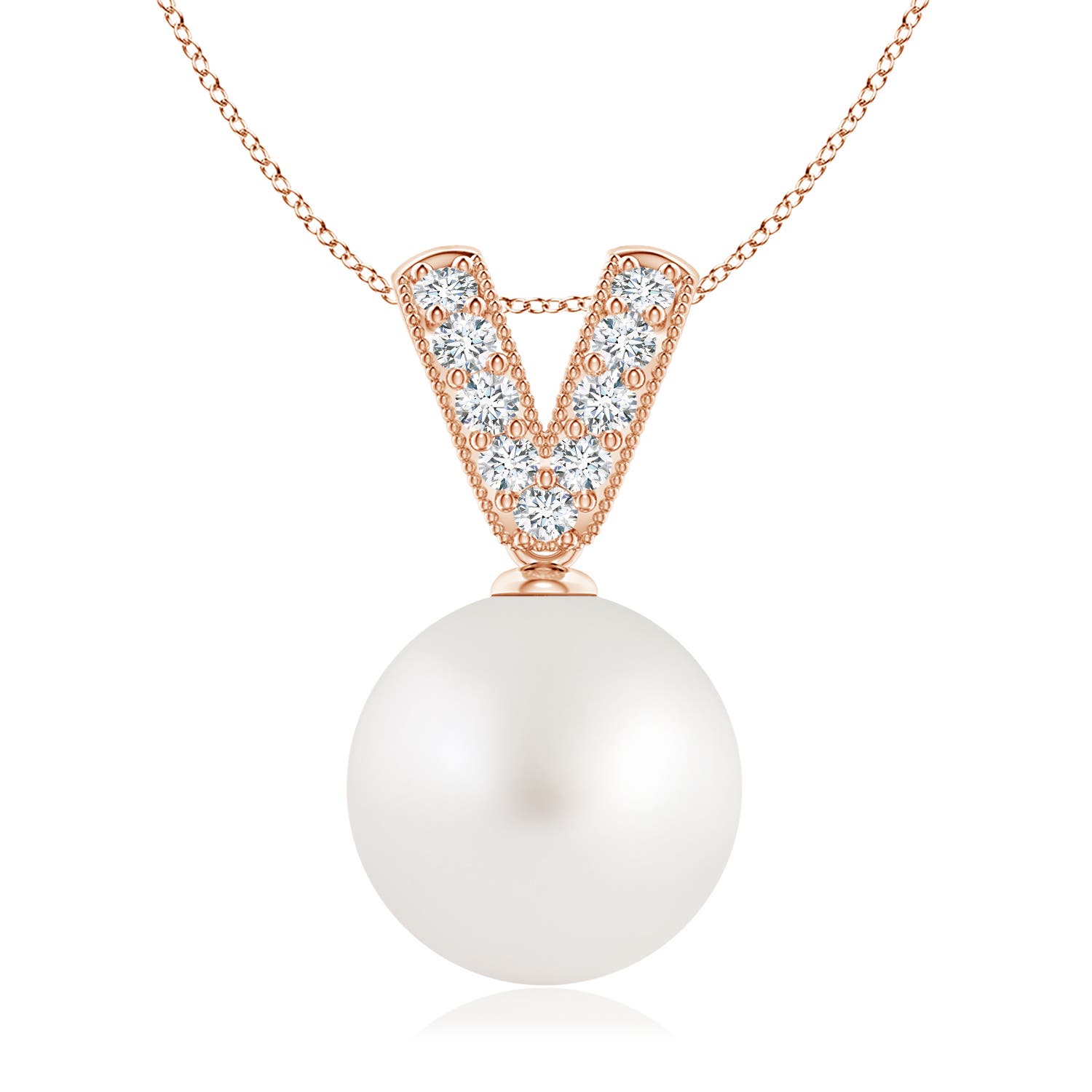 AA - South Sea Cultured Pearl / 7.36 CT / 14 KT Rose Gold