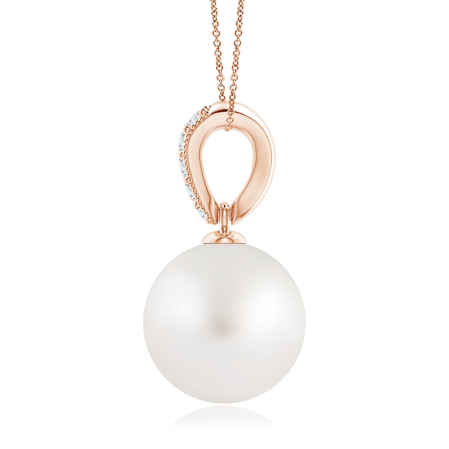 AA - South Sea Cultured Pearl / 7.36 CT / 14 KT Rose Gold