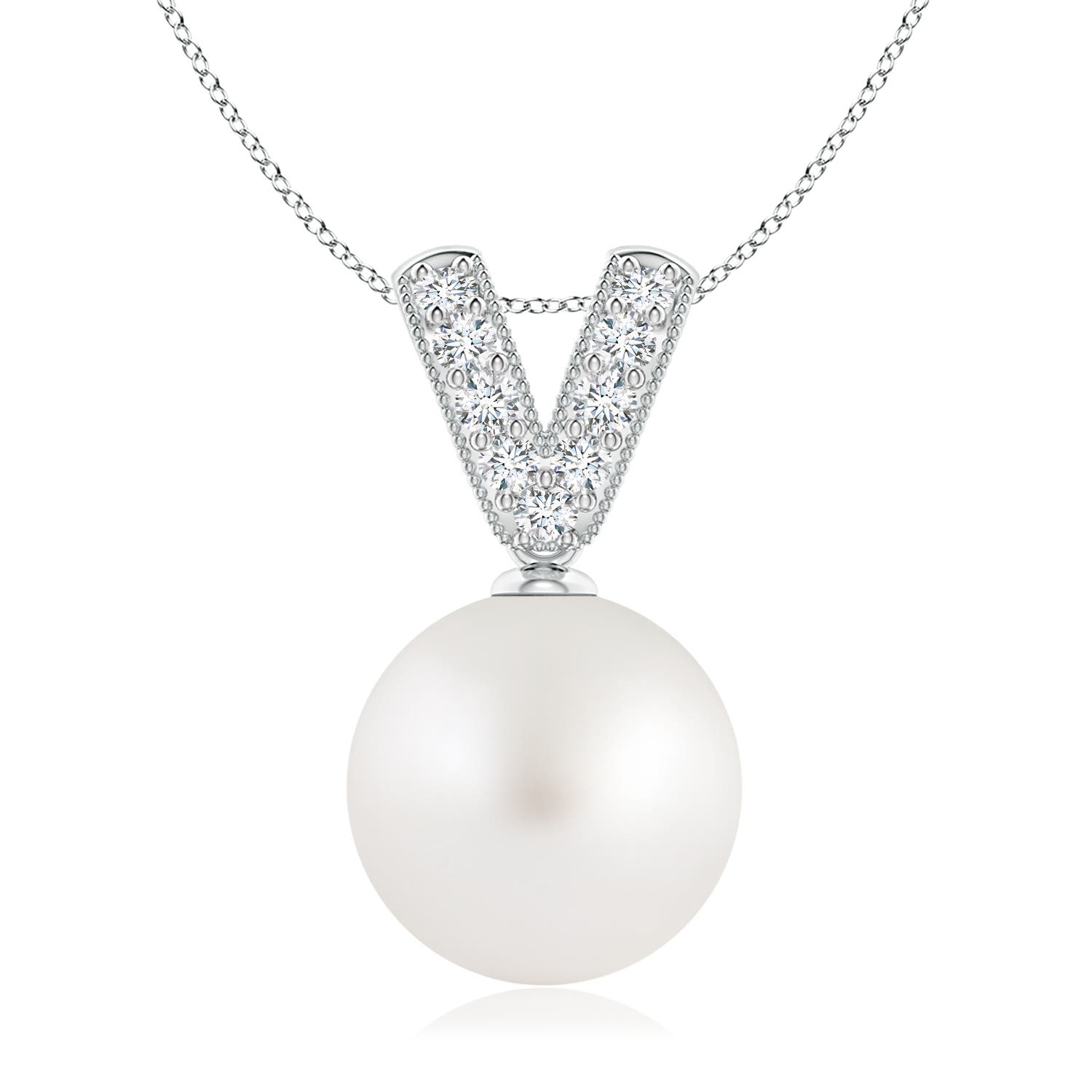 AA - South Sea Cultured Pearl / 7.36 CT / 14 KT White Gold