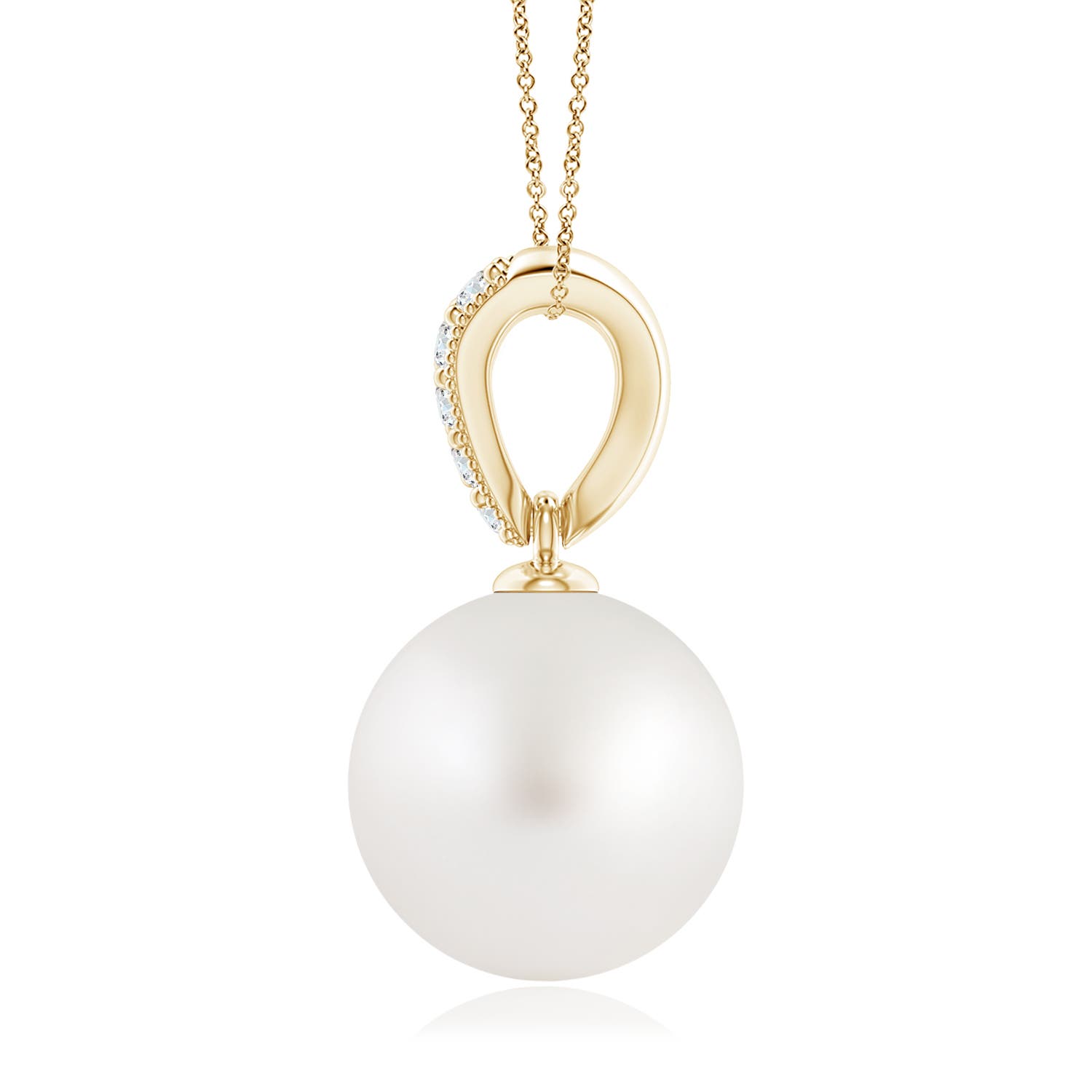 AA - South Sea Cultured Pearl / 7.36 CT / 14 KT Yellow Gold