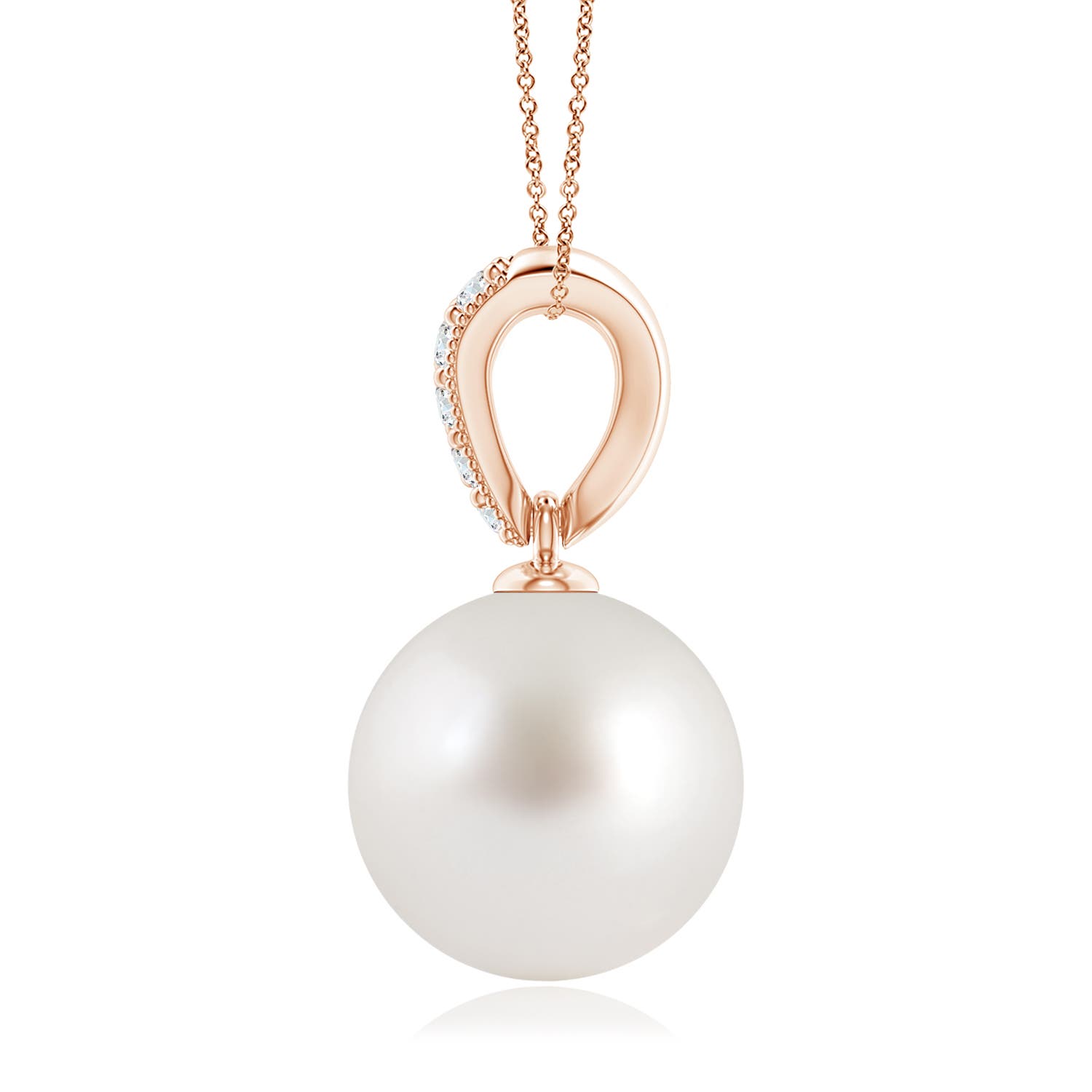 AAA - South Sea Cultured Pearl / 7.36 CT / 14 KT Rose Gold