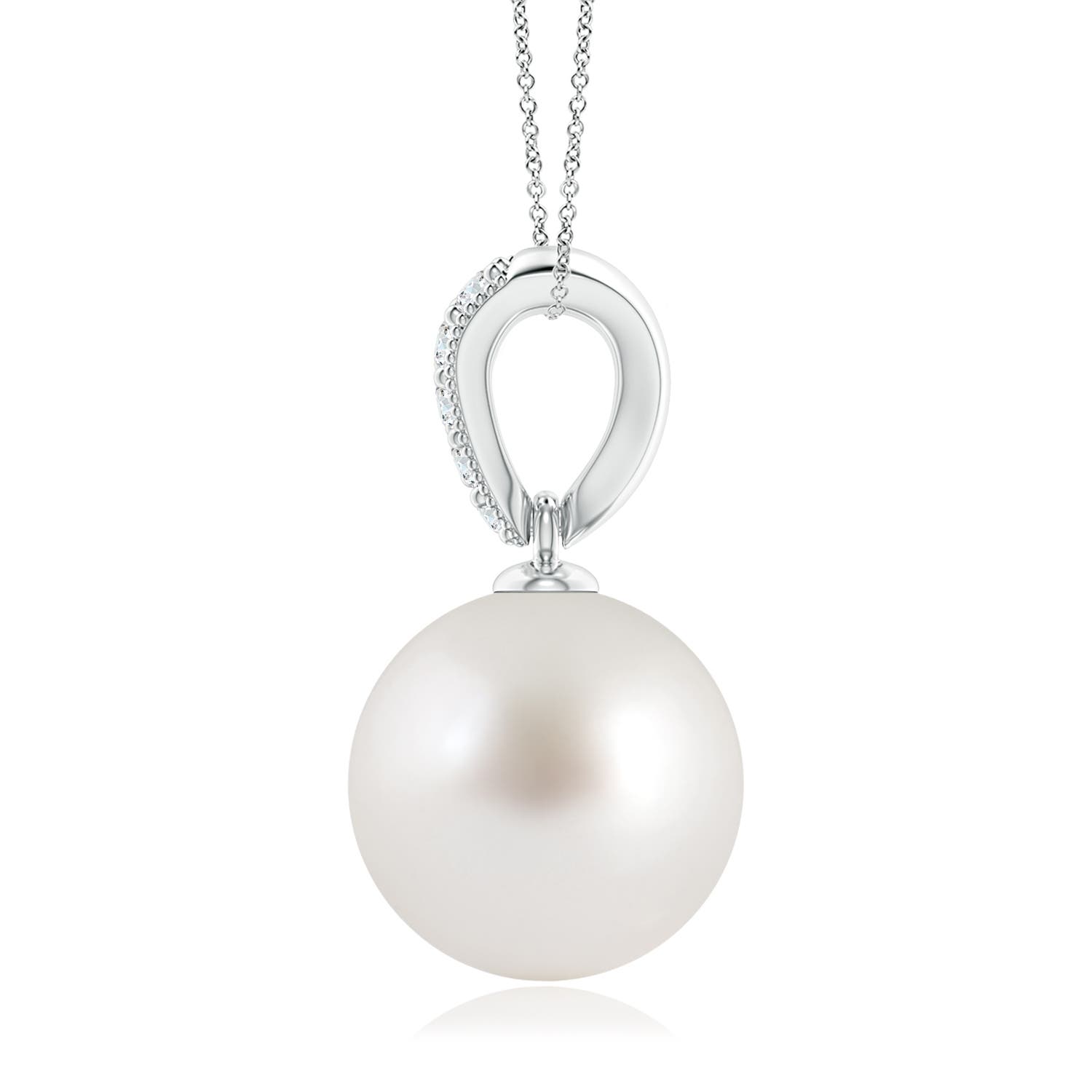 AAA - South Sea Cultured Pearl / 7.36 CT / 14 KT White Gold