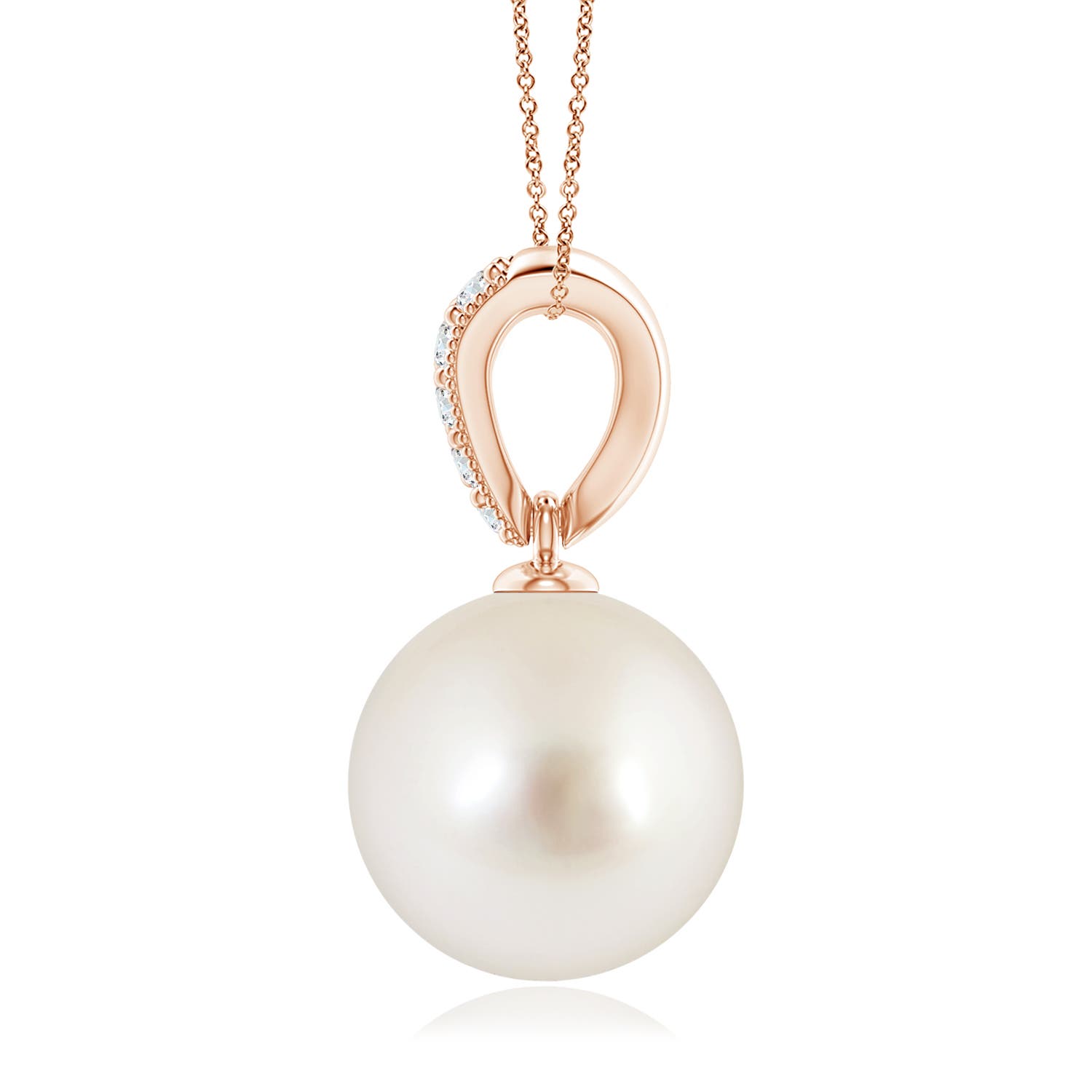 AAAA - South Sea Cultured Pearl / 7.36 CT / 14 KT Rose Gold