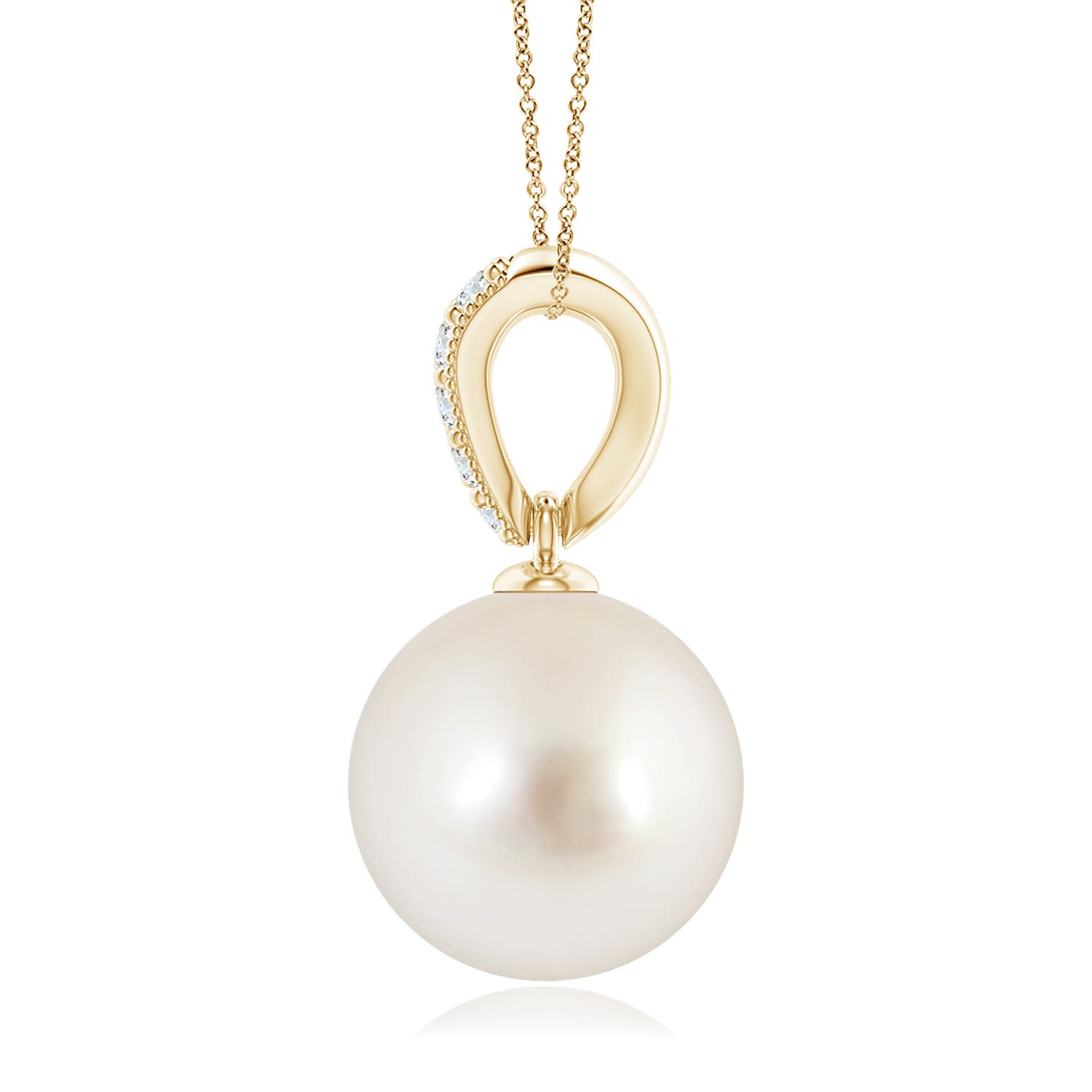 AAAA - South Sea Cultured Pearl / 7.36 CT / 14 KT Yellow Gold