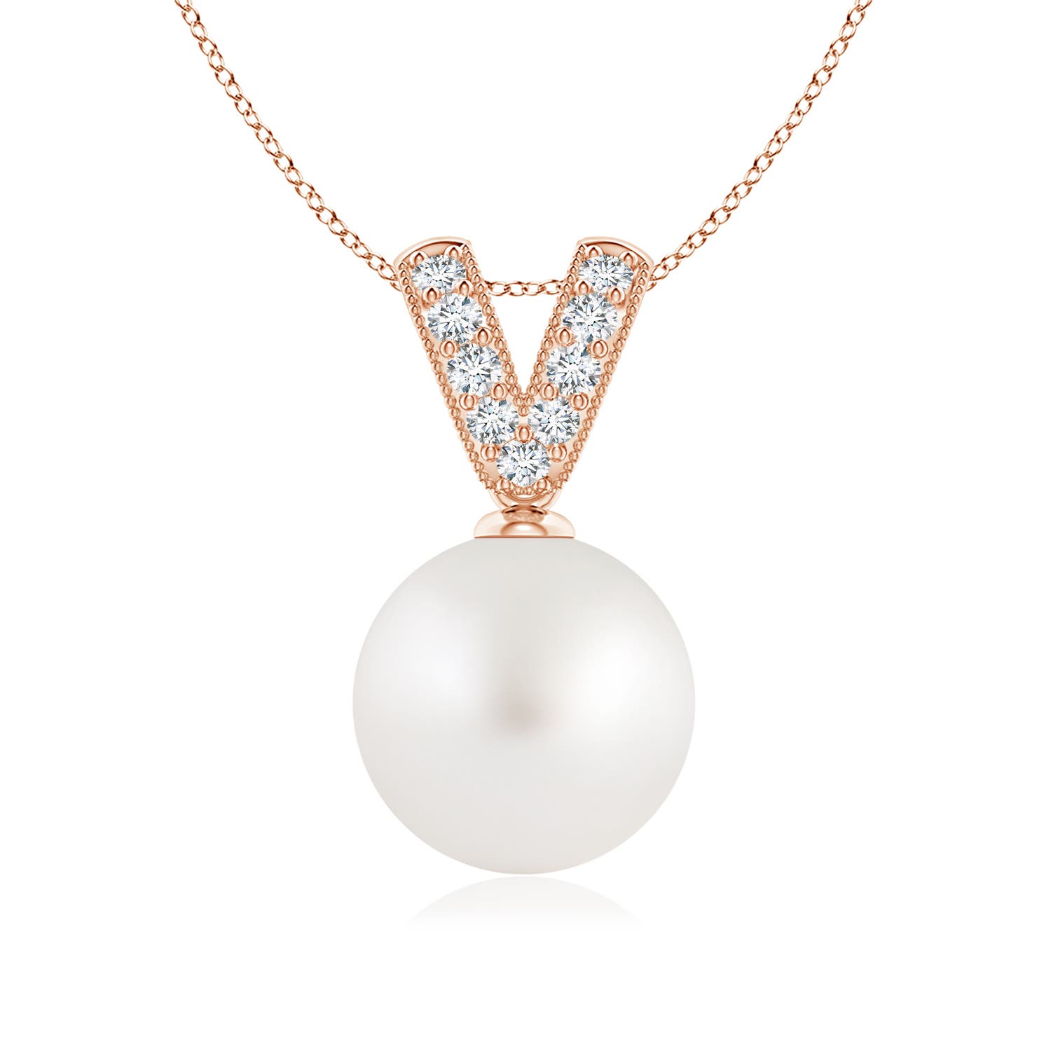 AA - South Sea Cultured Pearl / 5.36 CT / 14 KT Rose Gold